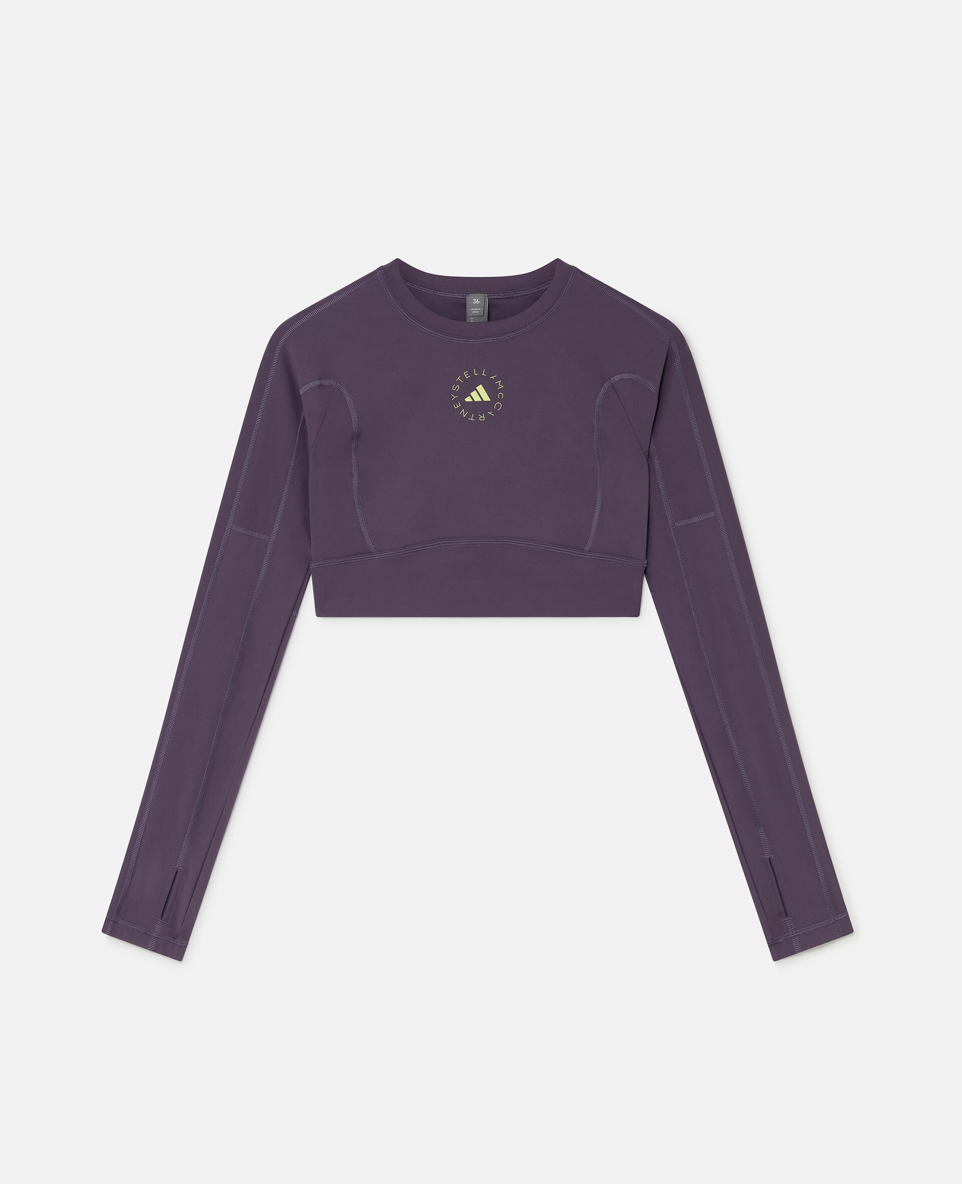 TrueStrength长袖瑜伽短款上衣-Purple-large image number 0