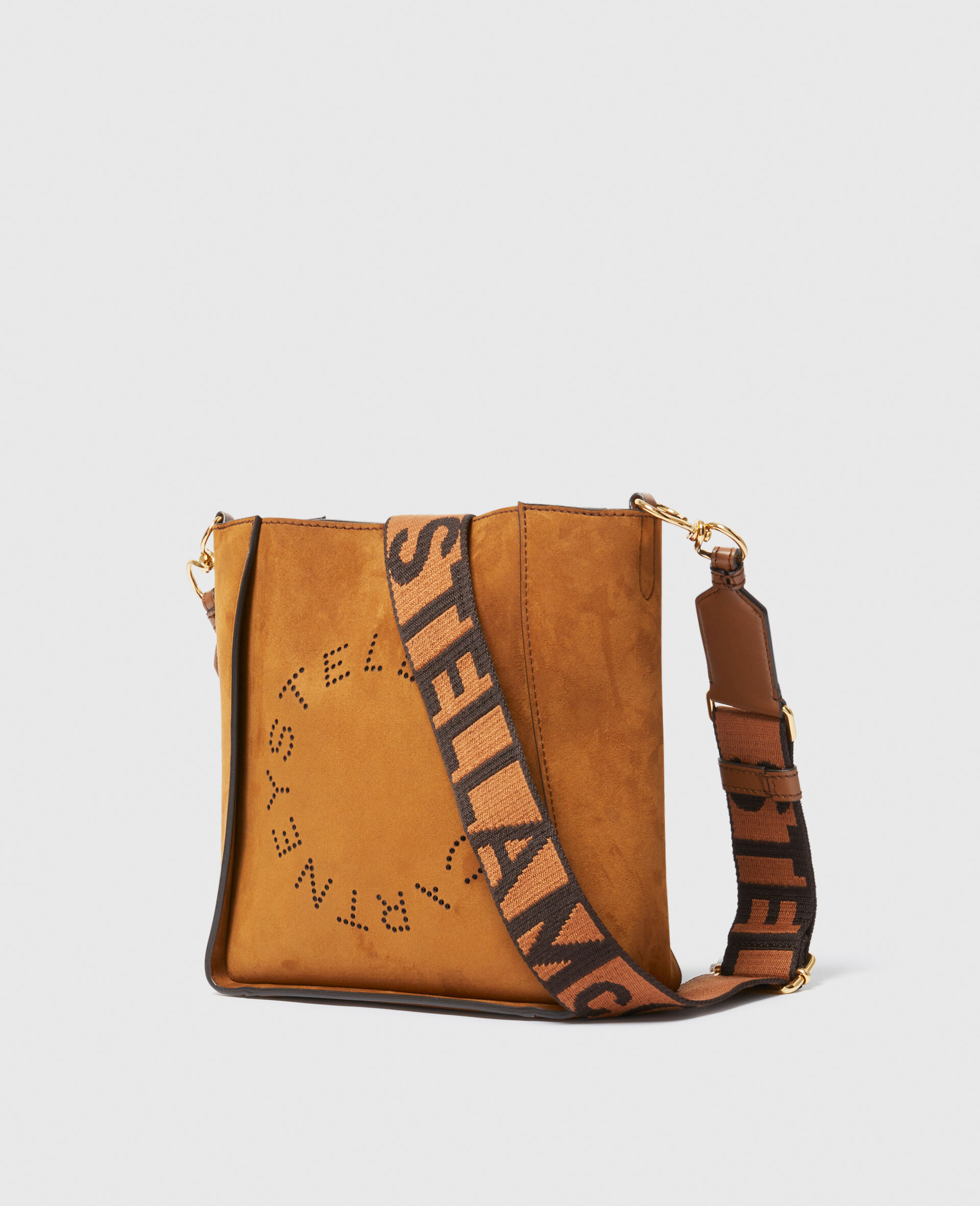 Logo Square Crossbody Bag-Brown-medium