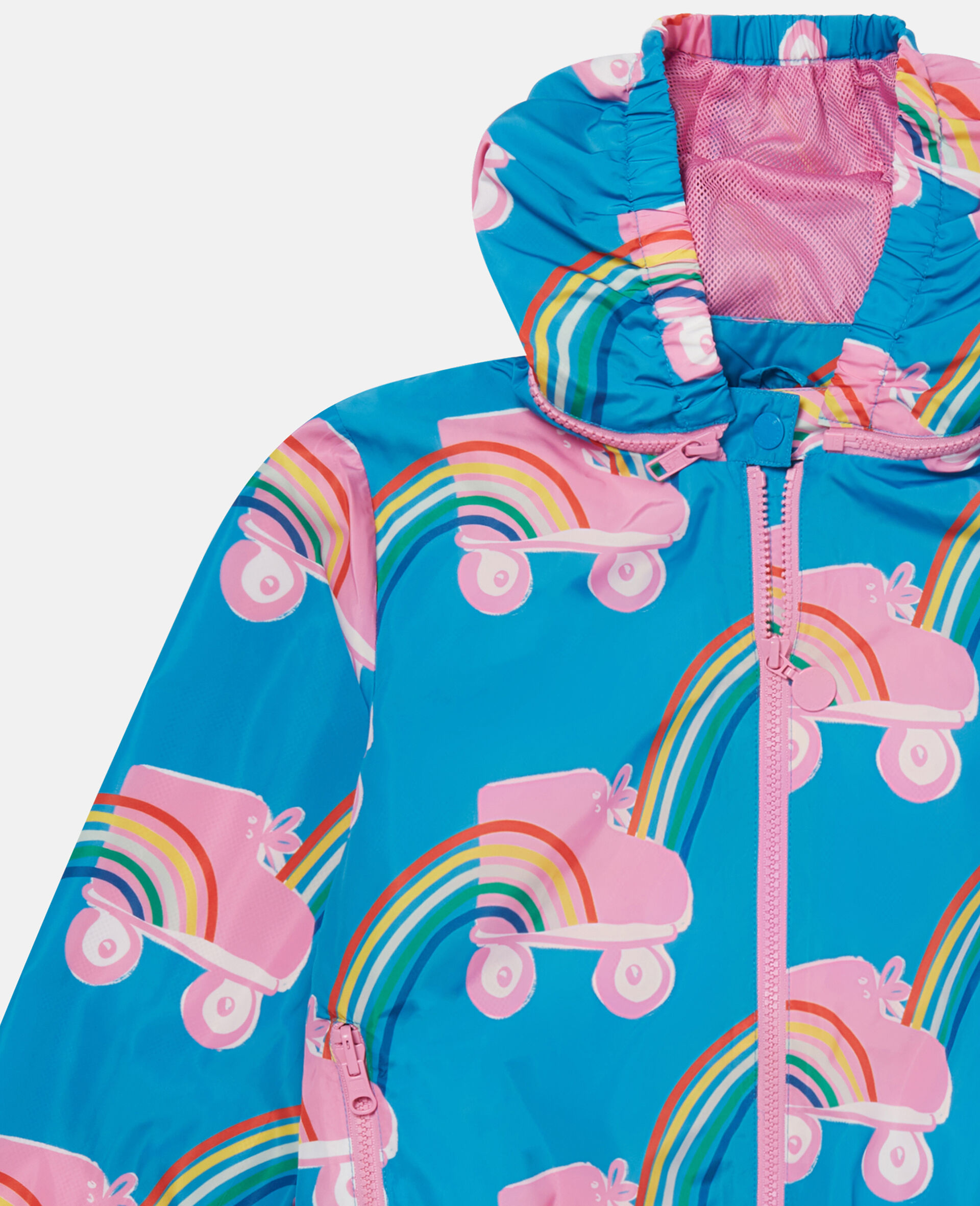 Rollerskate Rainbow Print Fleece-Blue-large image number 1