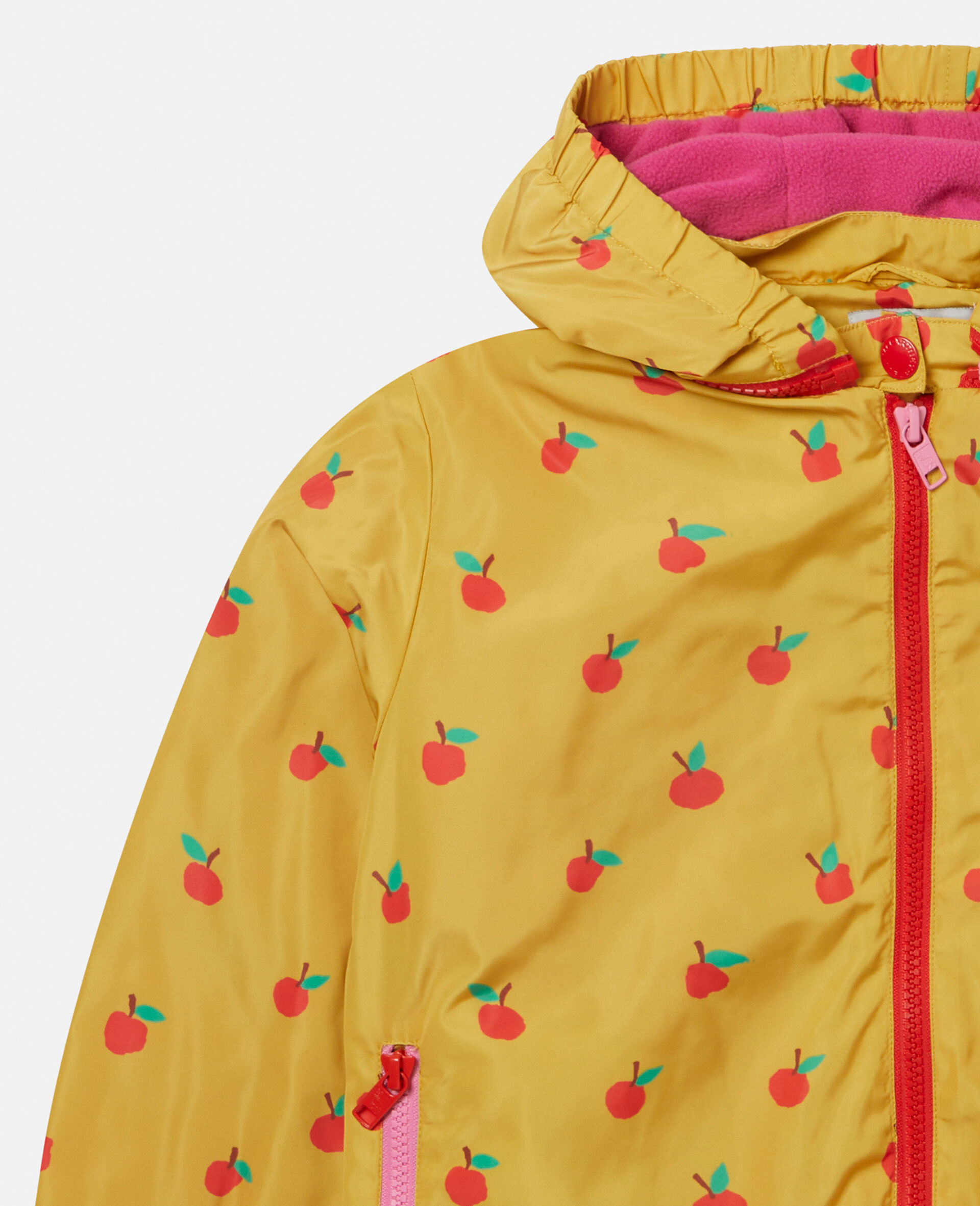Apple Print Rain Jacket -Yellow-large image number 1