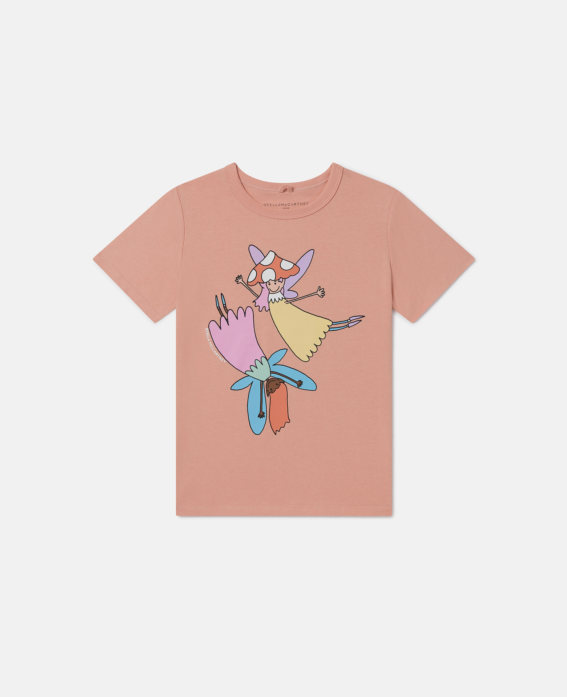 Fairies Print Crewneck T-Shirt-Pink-large image number 0