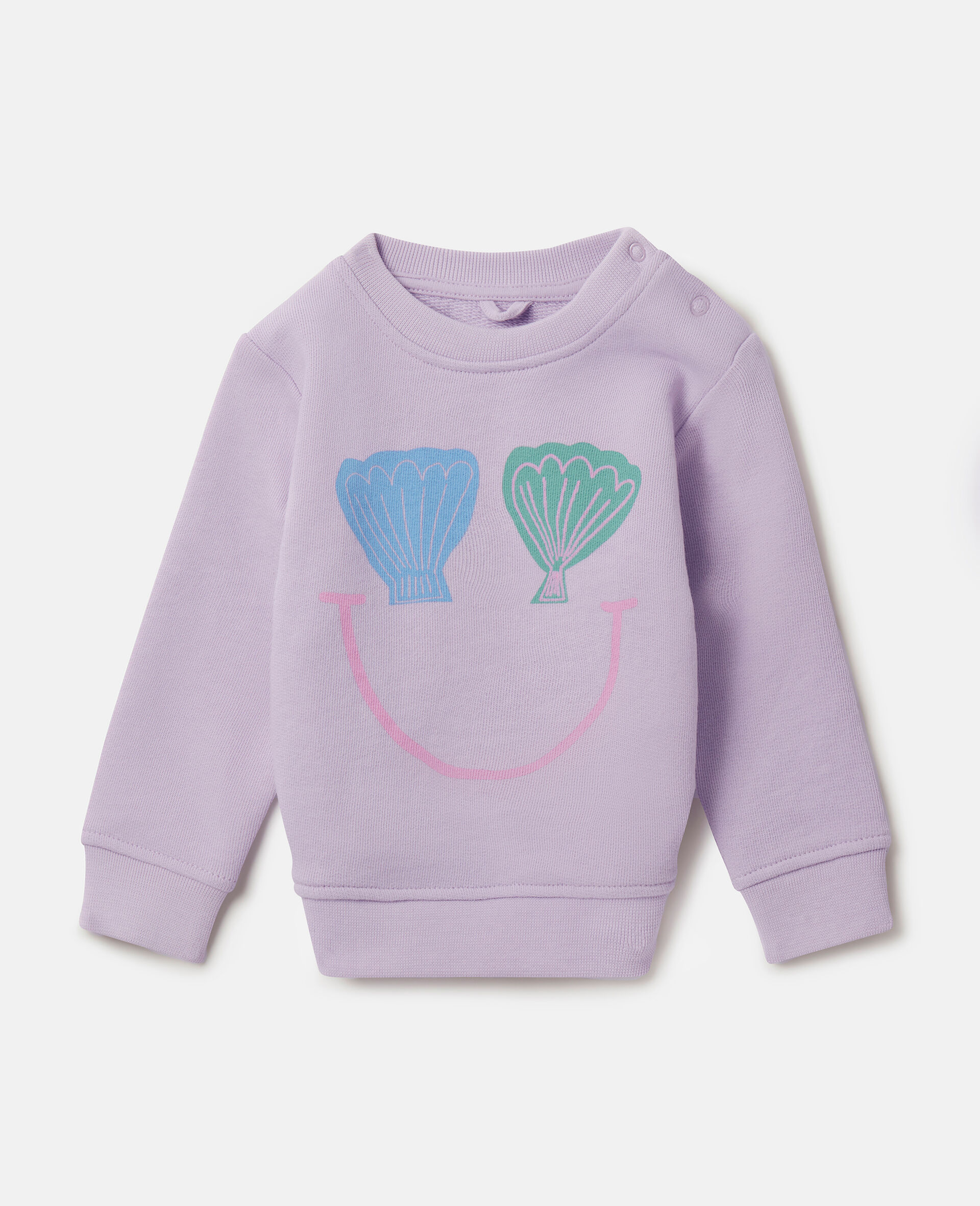Sweatshirt mit Seashell Smile Motiv-Purple-medium