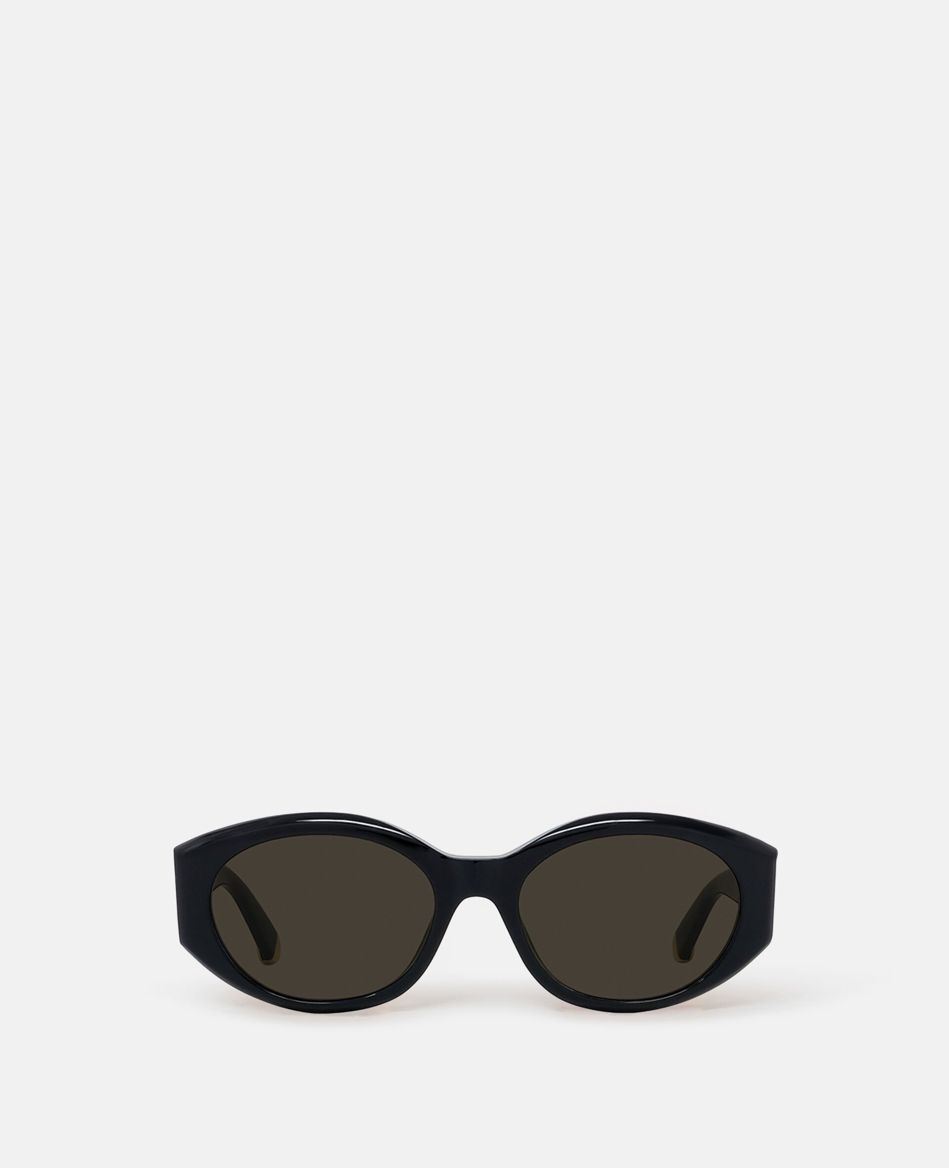 Logo Oval Sunglasses-Black-large image number 0