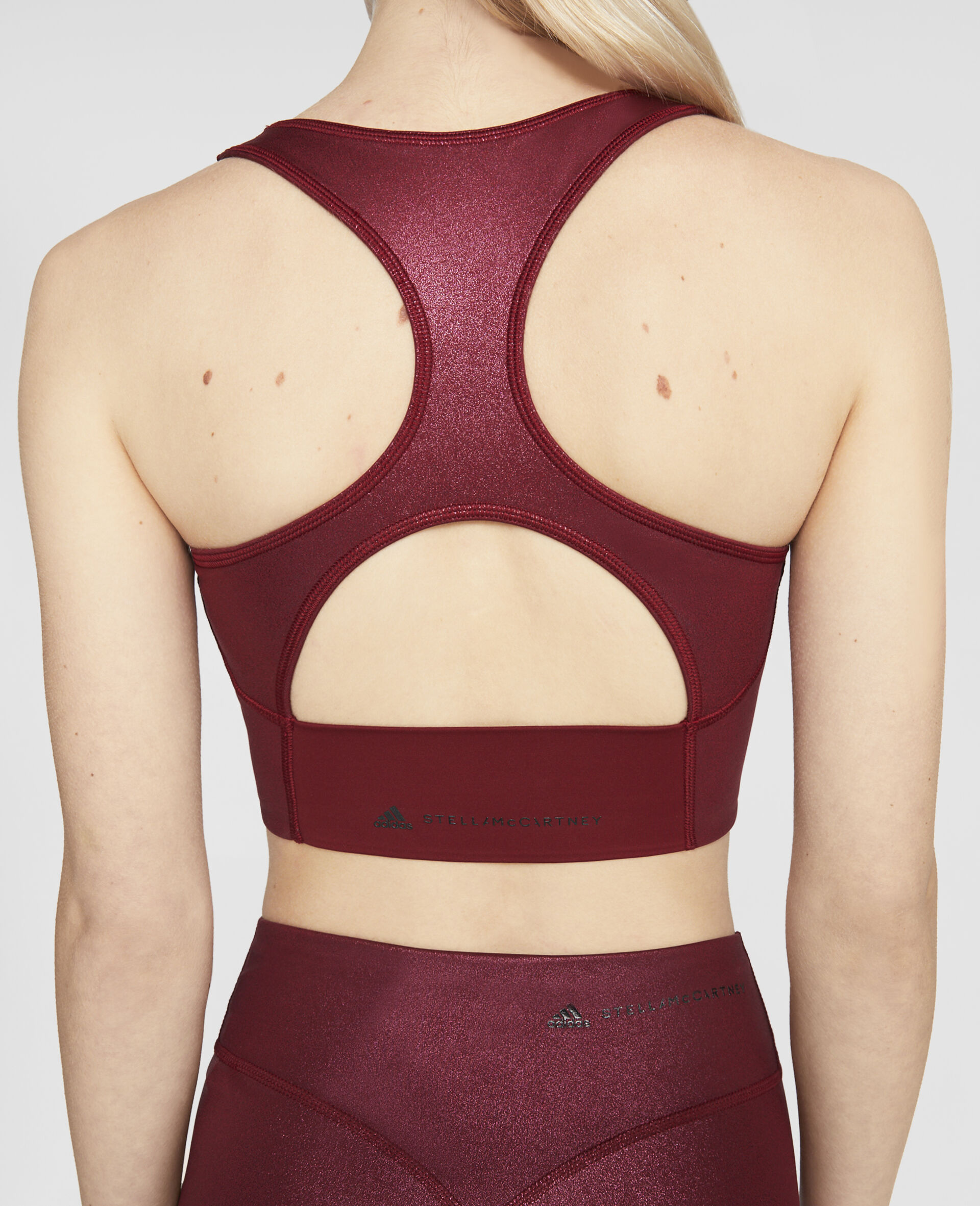 Shiny Training Crop Top-Red-large image number 3