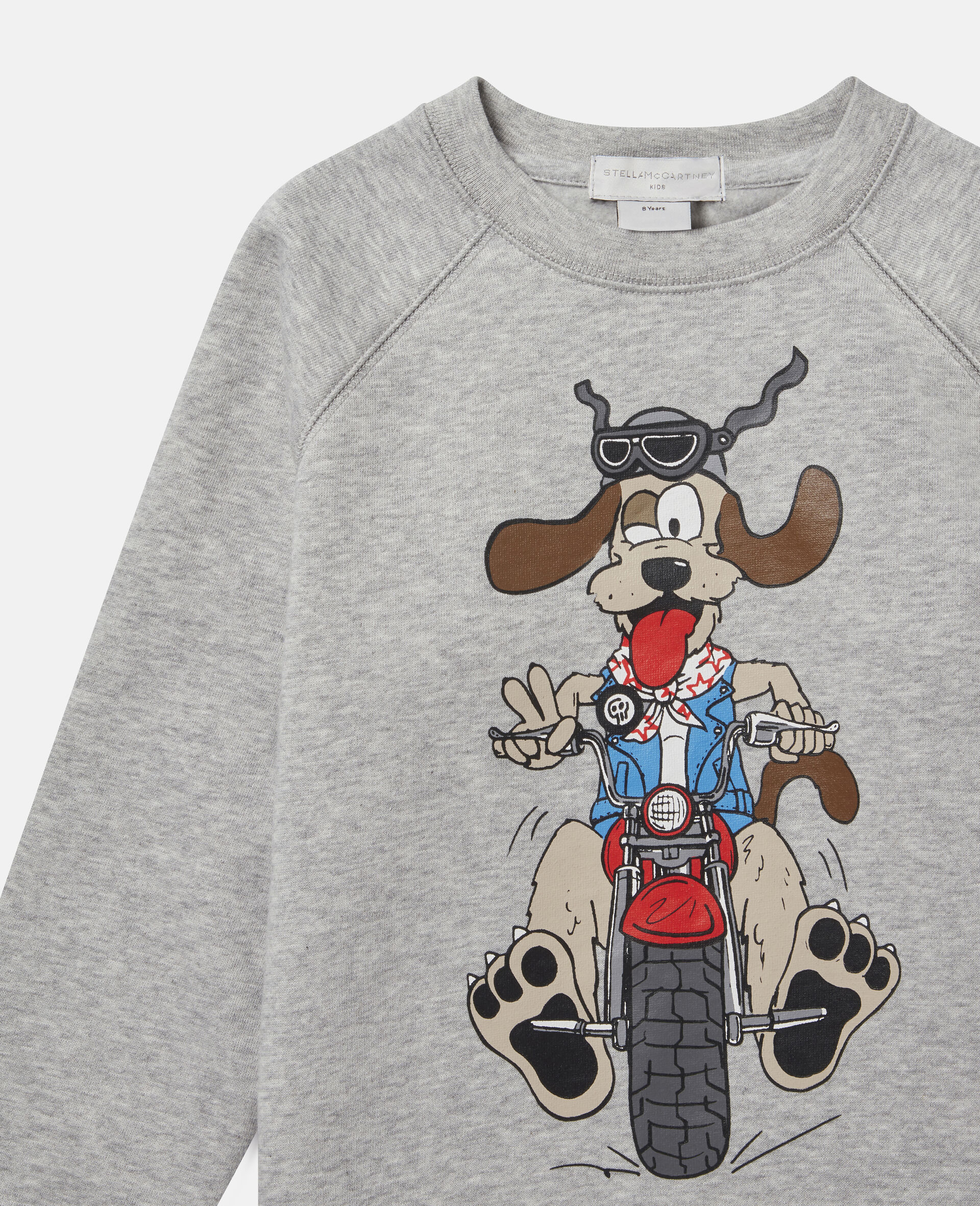 Doggie Rider Fleece Sweatshirt-Grey-large image number 1