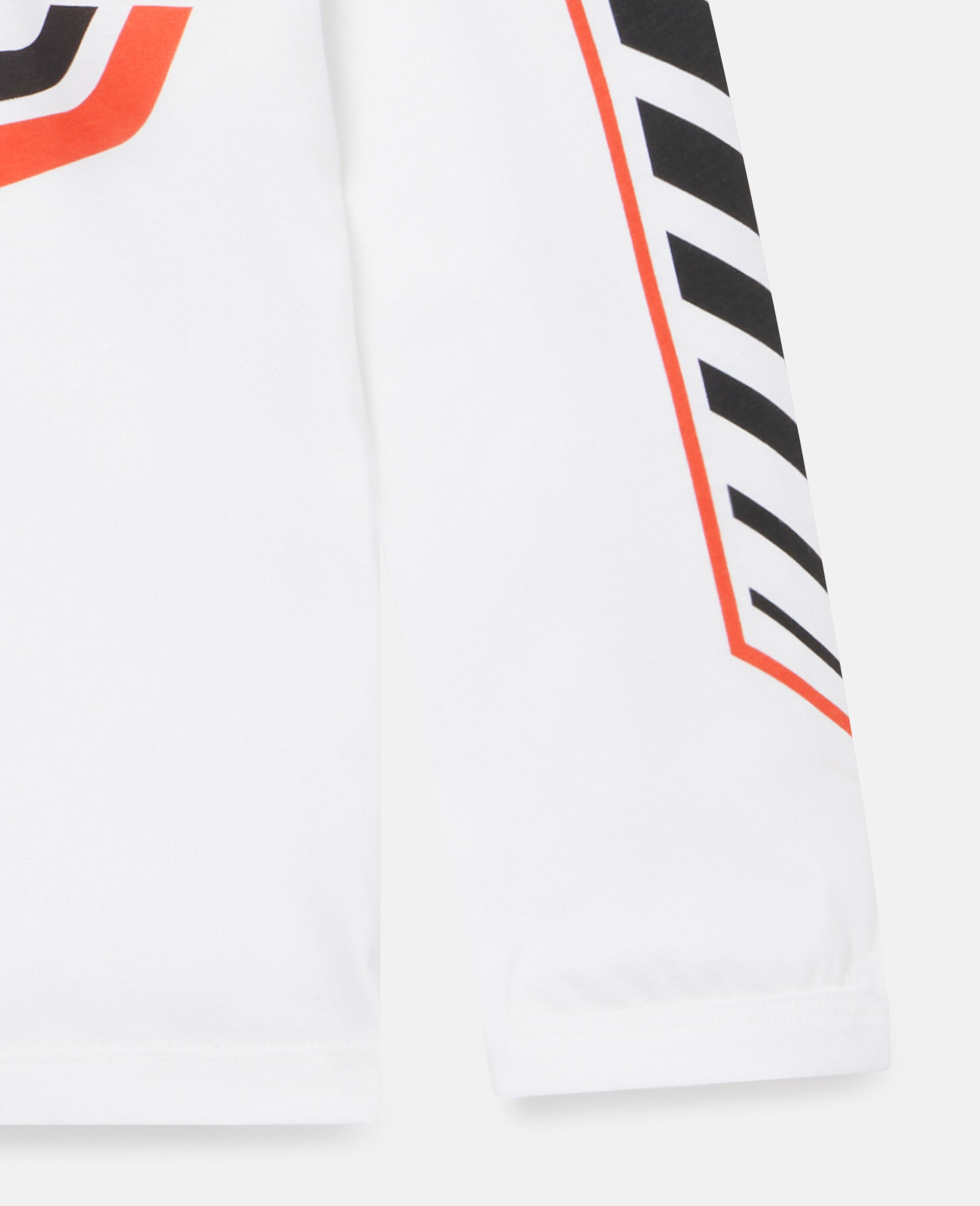Motocross Logo Print Cotton T‐Shirt-White-large image number 2