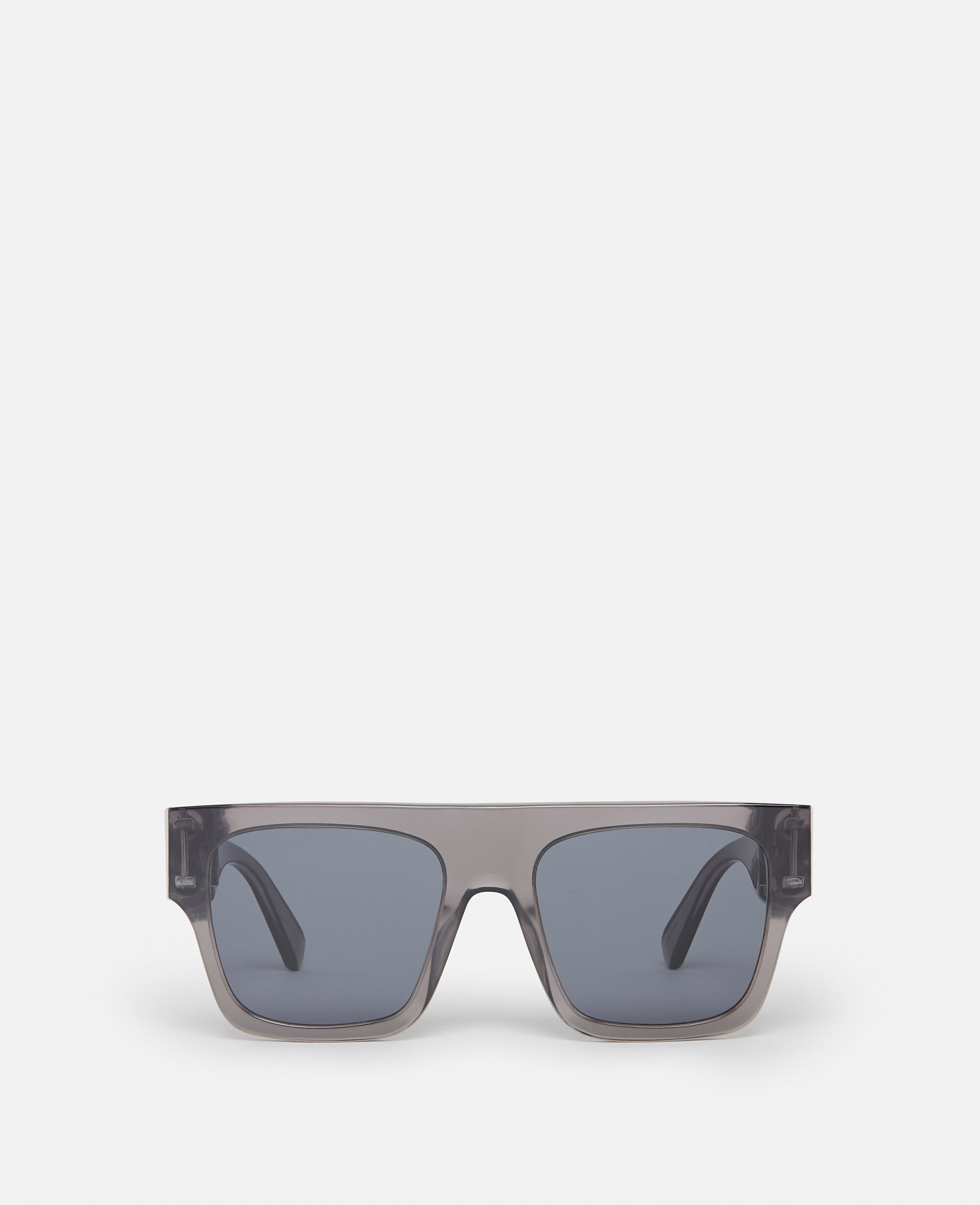 Women Shiny Transparent Grey Falabella Square Sunglasses Stella