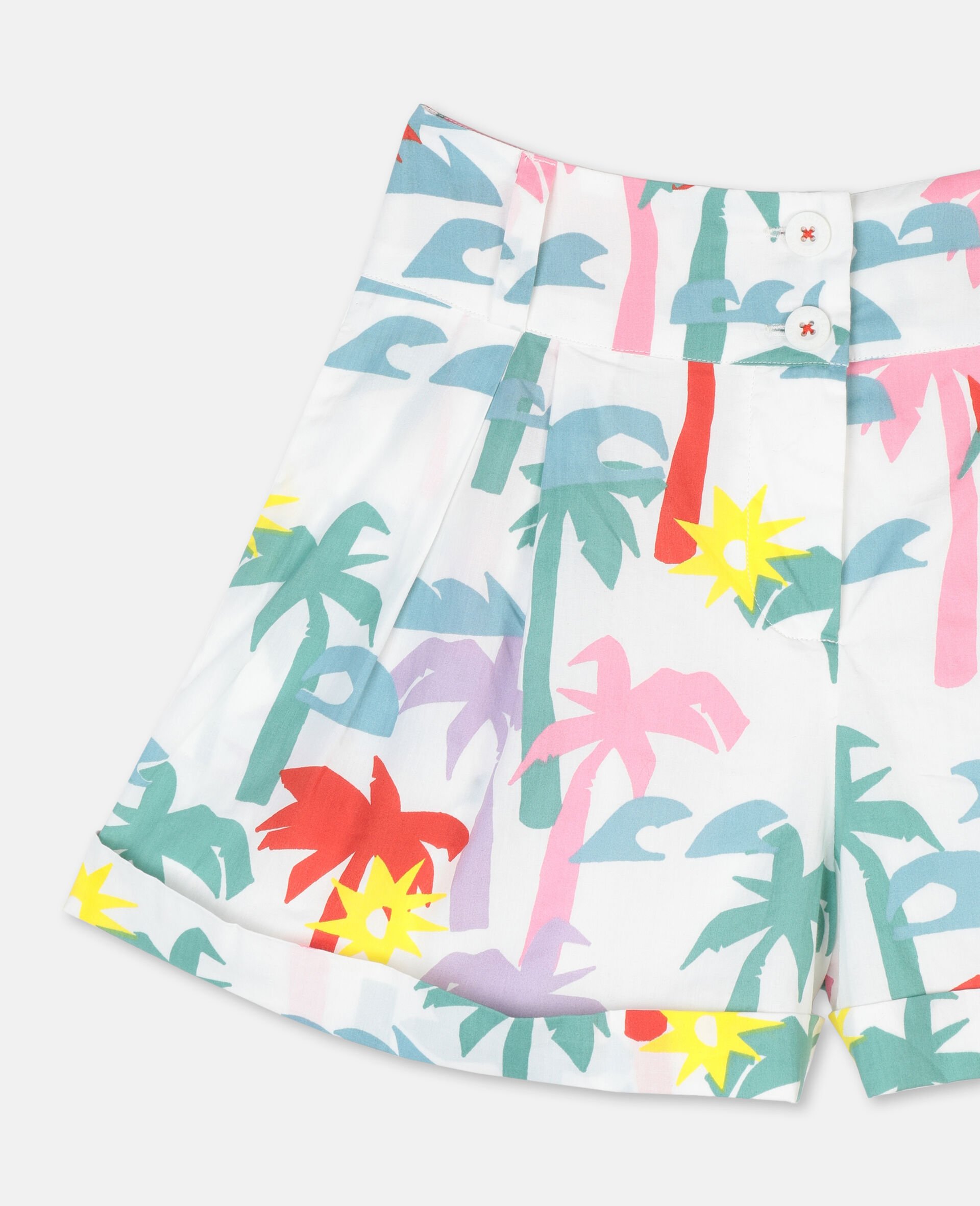 Palm Cotton Shorts-Multicolour-large image number 1