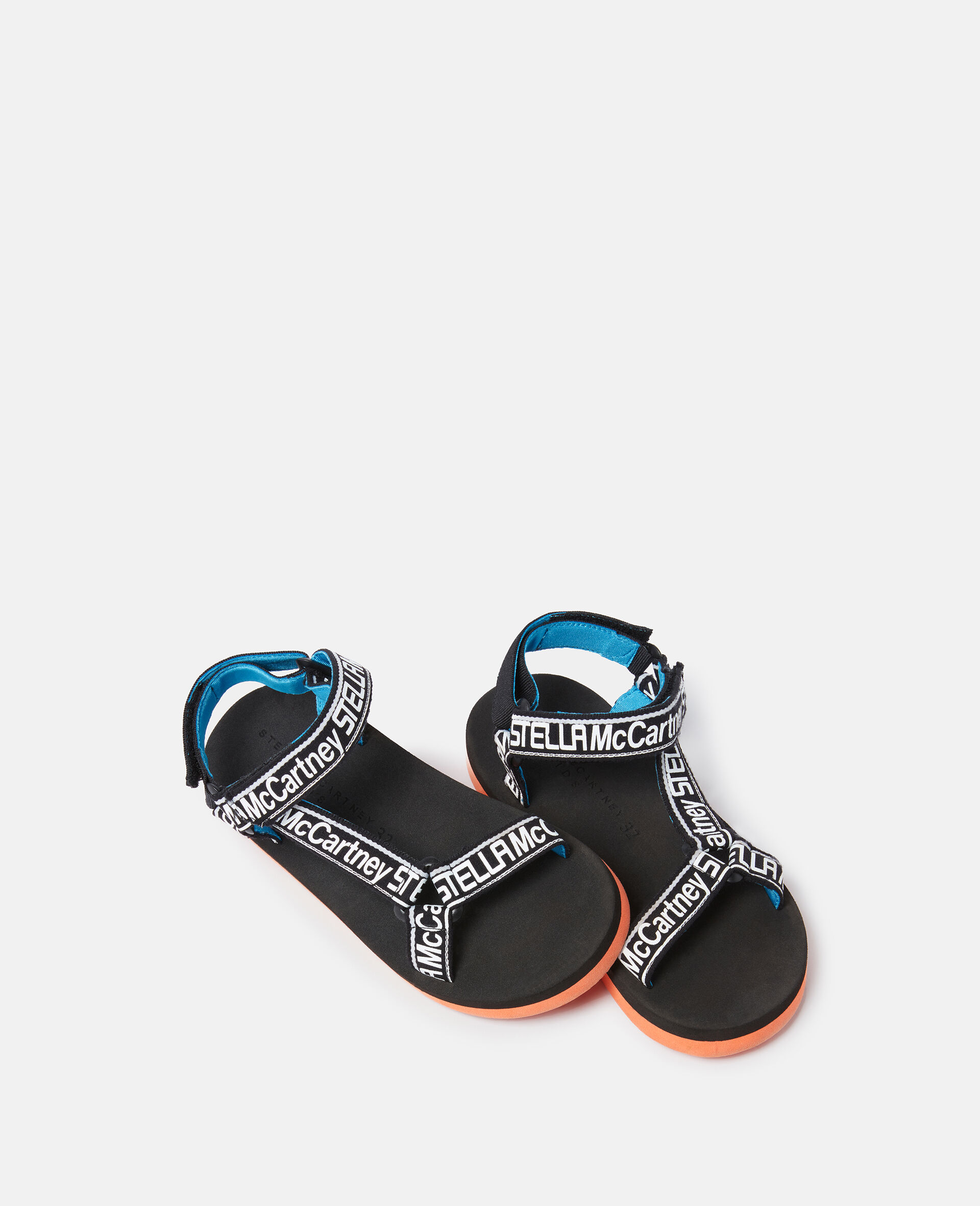 Stella Logo Tape Sandals-Black-large Stella Logo Tape Sandals-Black-large image number 3