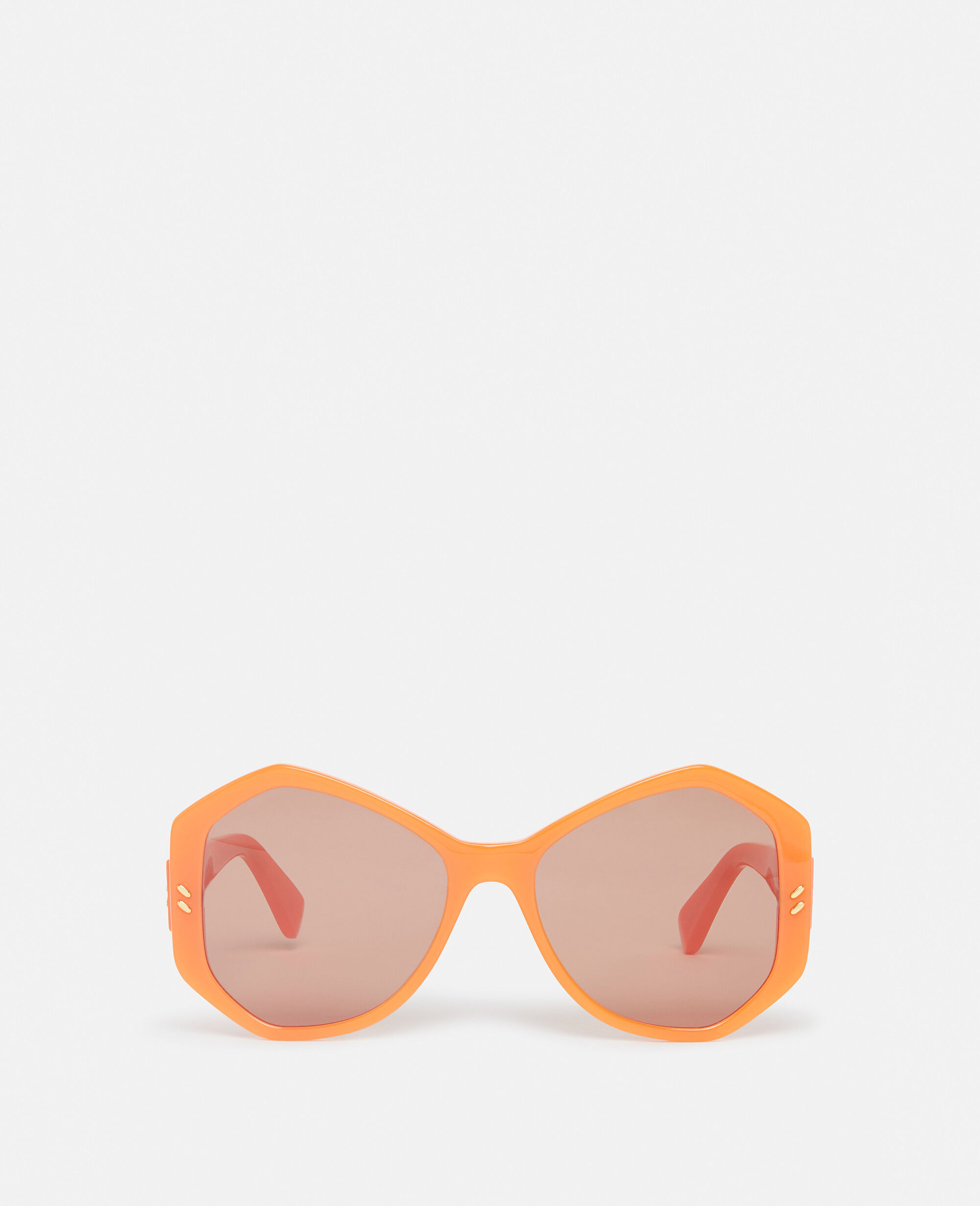 Orange sales hexagon sunglasses