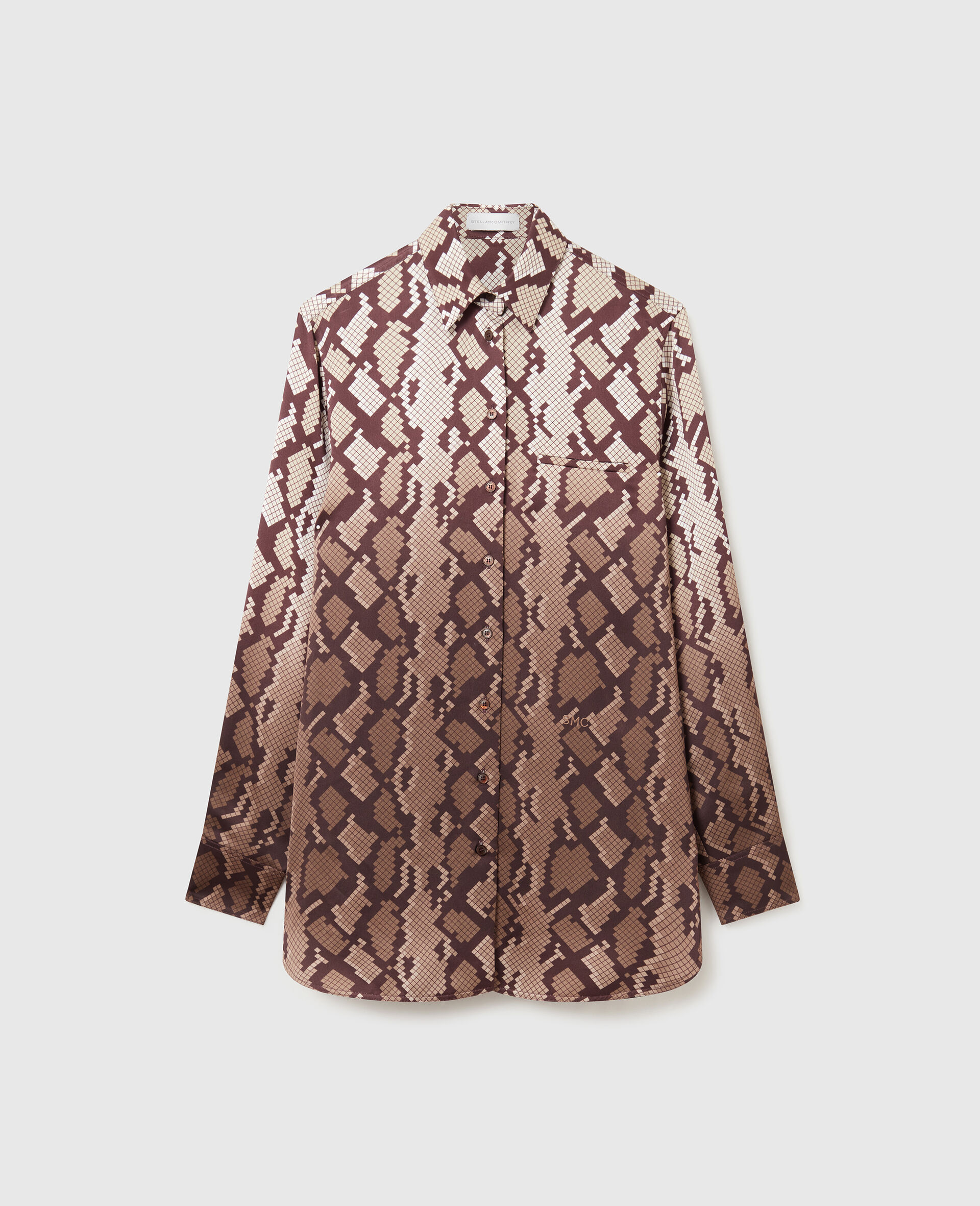 Oversize-Hemd mit Schlangen-Print-Brown-medium