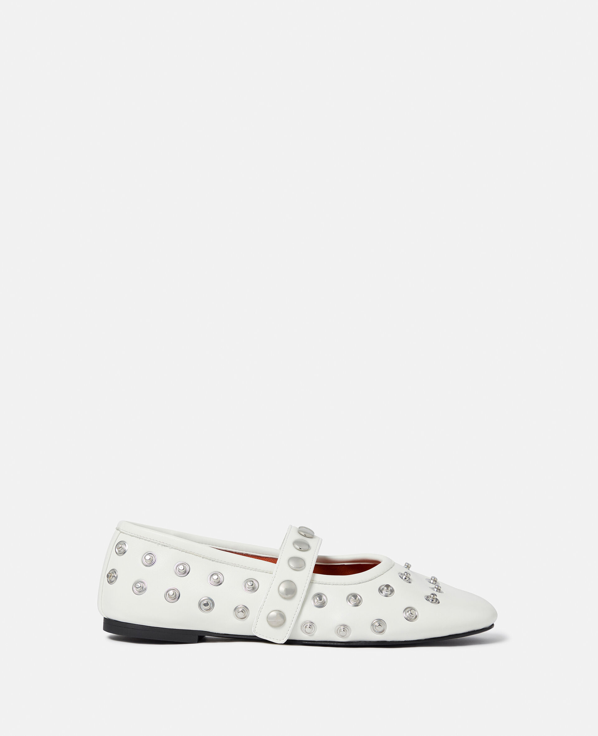 Ballerines a boutons pression Ryder-Blanc-medium