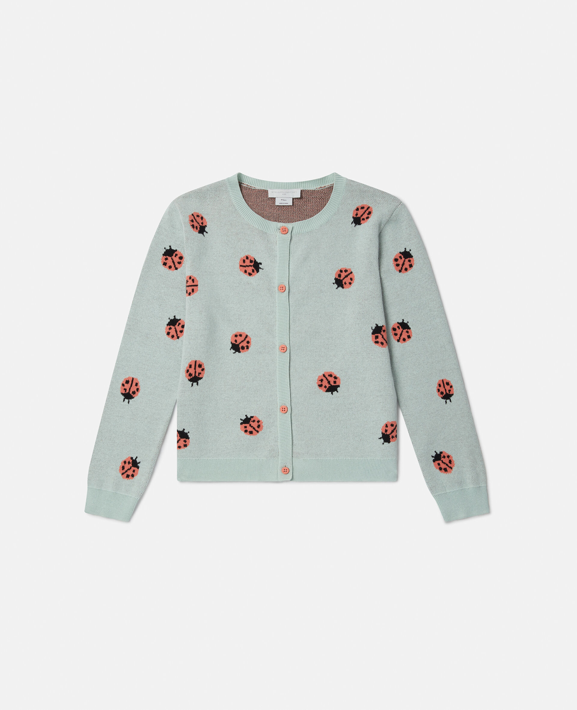 Ladybird Knitted Crewneck Cardigan -Green-large image number 0