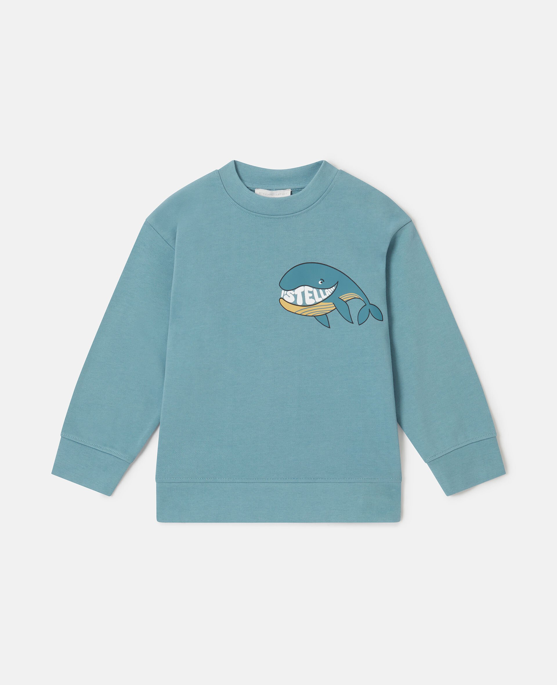 Whale Motif Sweatshirt-Blue-medium