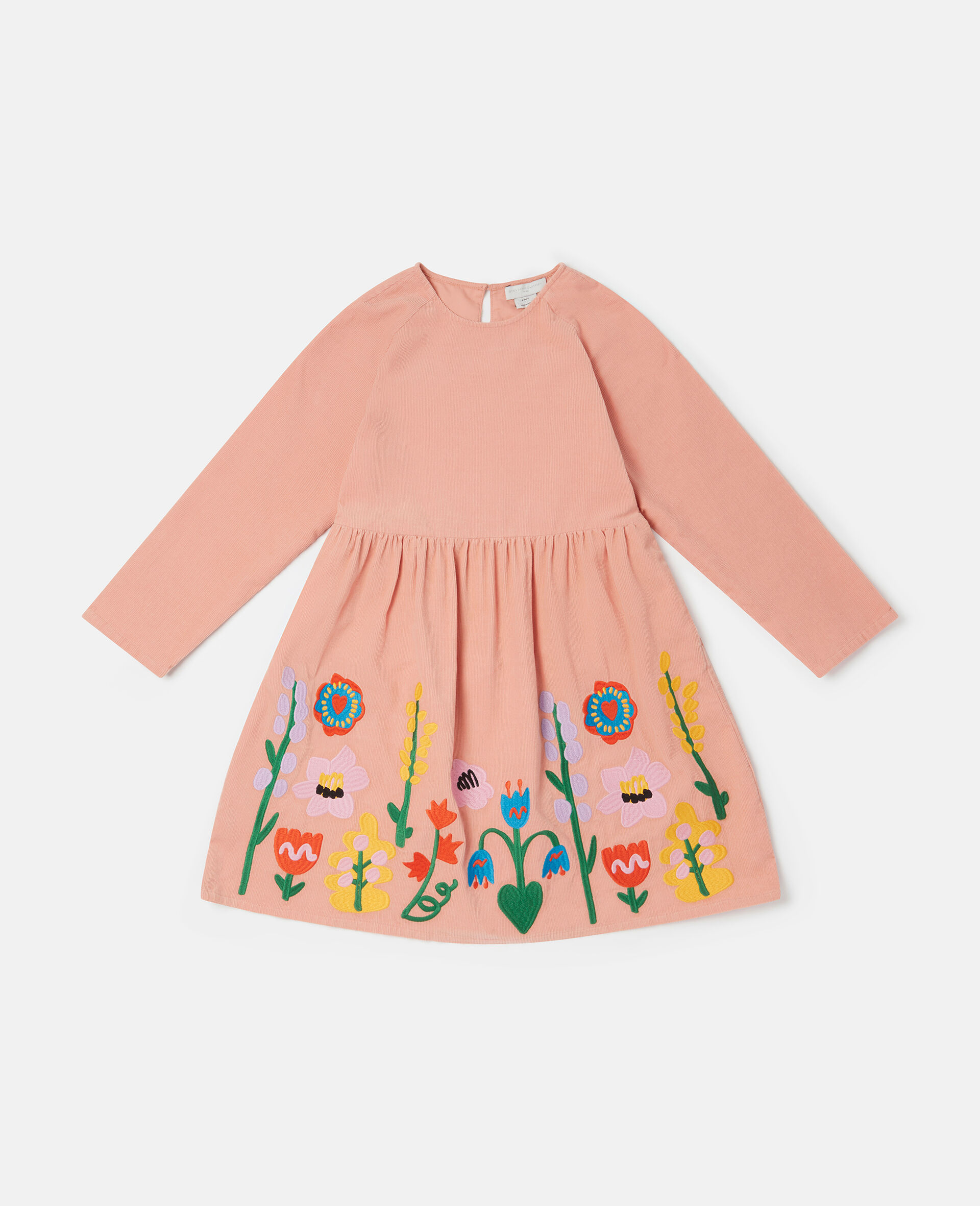 Flower Embroidery Skater Dress-Blue-large image number 0