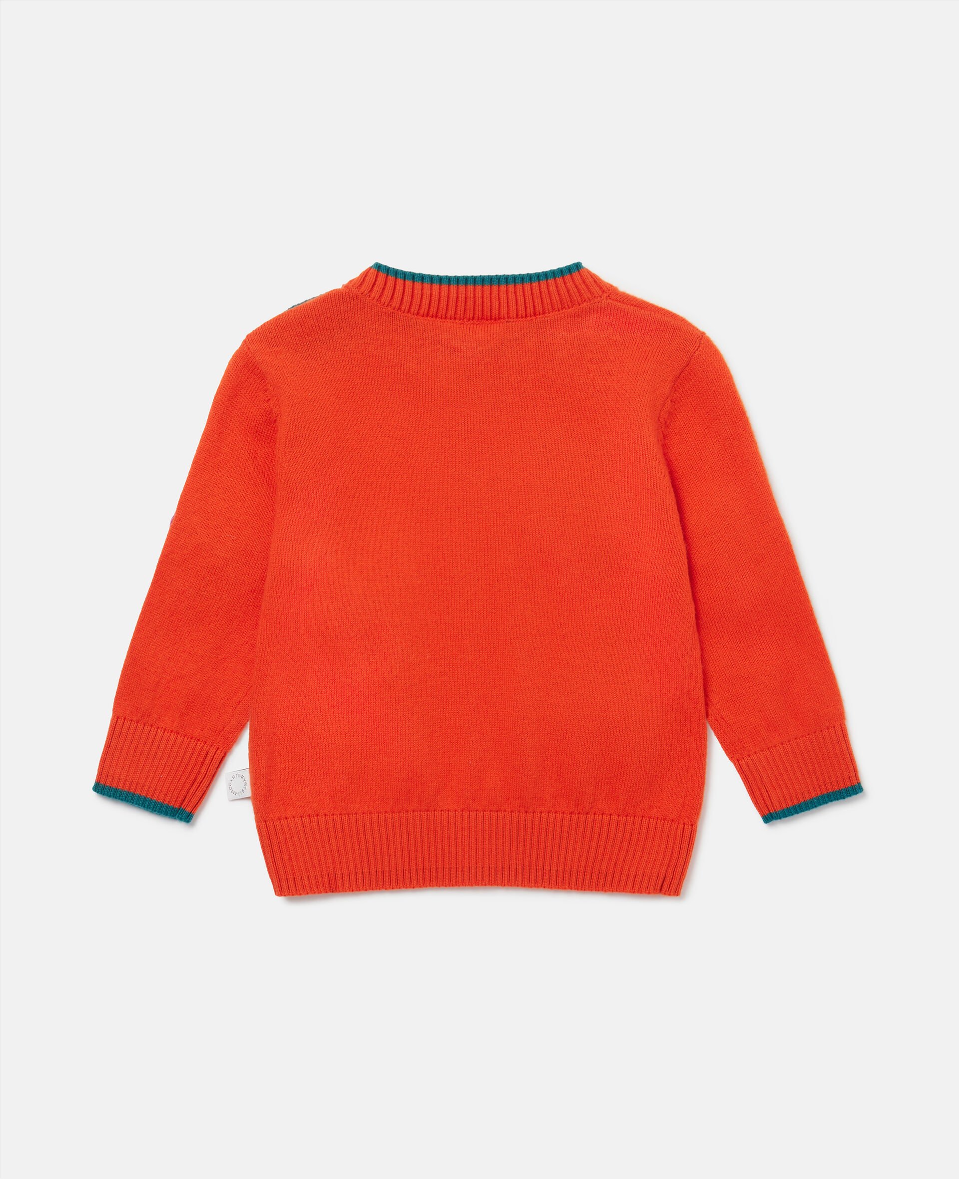 Pullover mit l&auml;chelnder Blumenapplikation-Rot-large image number 2