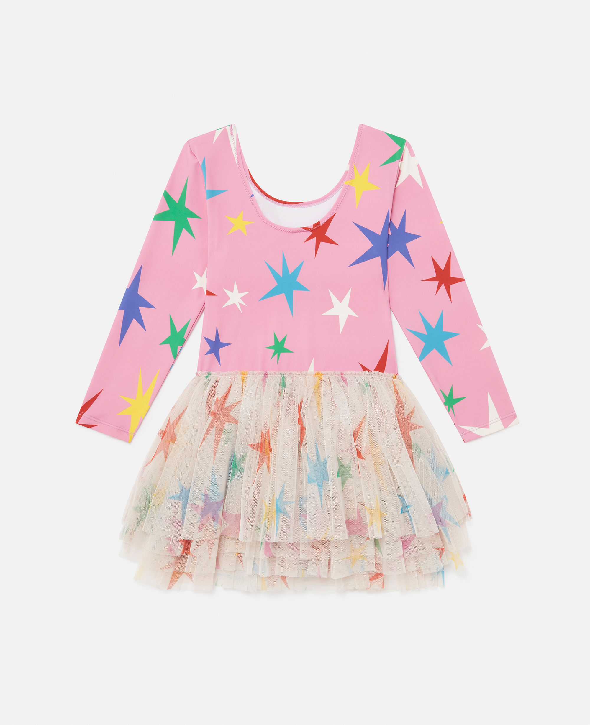 Women Pink Star Pattern Tulle Dress | Stella McCartney ES