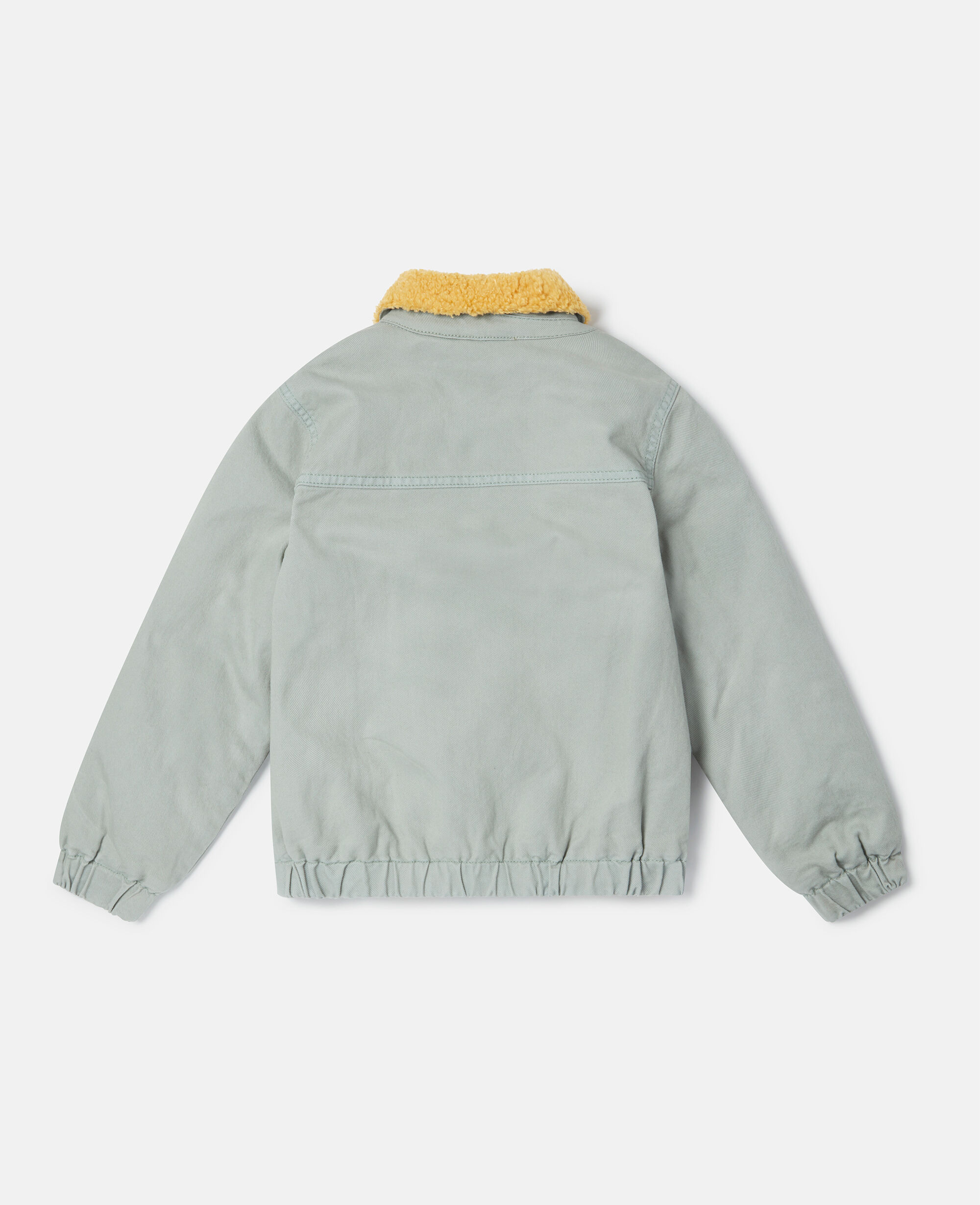 Women Green Badge Appliqu Borg Collar Jacket Stella McCartney US