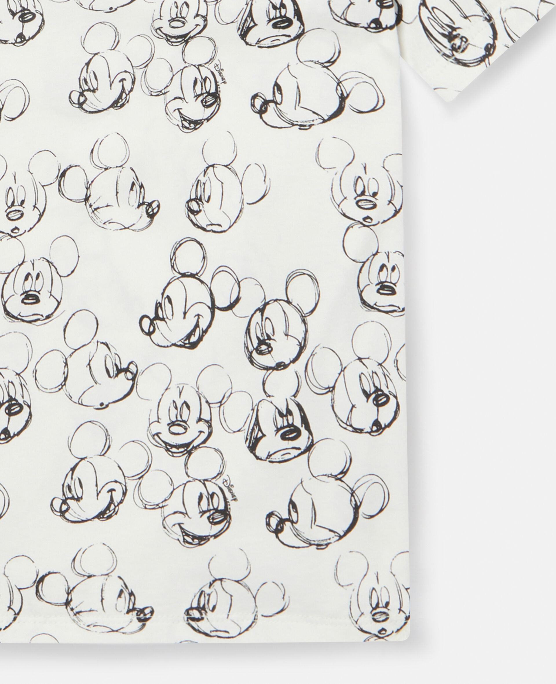Fantasia Mickey Face Print Cotton T‐Shirt-White-large image number 1