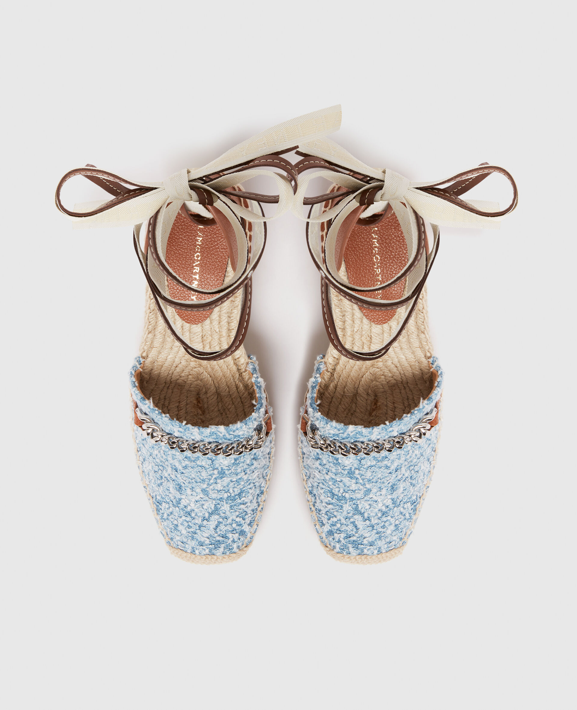 Gaia Bouclé Platform Espadrille Wedges-Blue-large image number 4