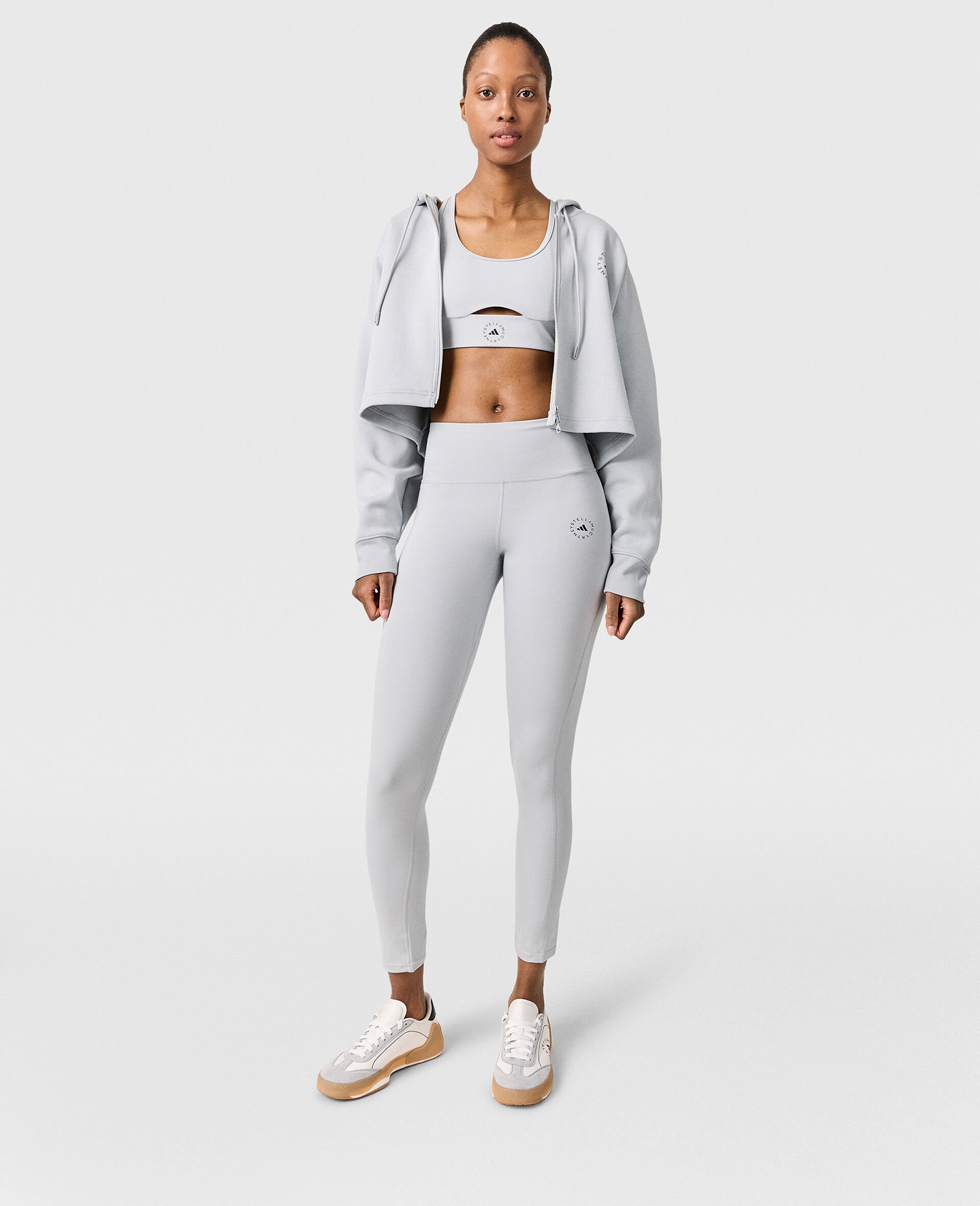 Logo Cropped Hoodie-Grey-large Logo Cropped Hoodie-Grey-large image number 5