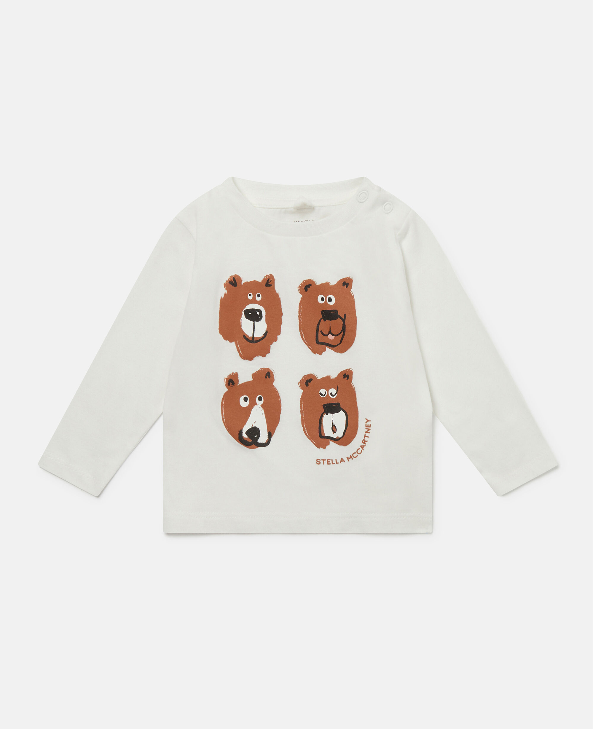 Women White Grizzly Bears Long Sleeve T Shirt Stella McCartney CY