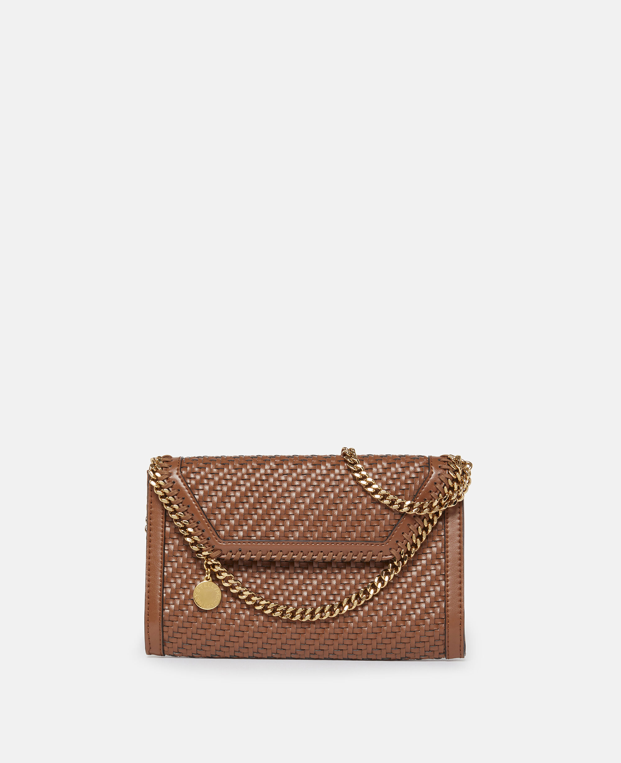 Women Tan brown Falabella Woven Wallet Crossbody Bag Stella McCartney US
