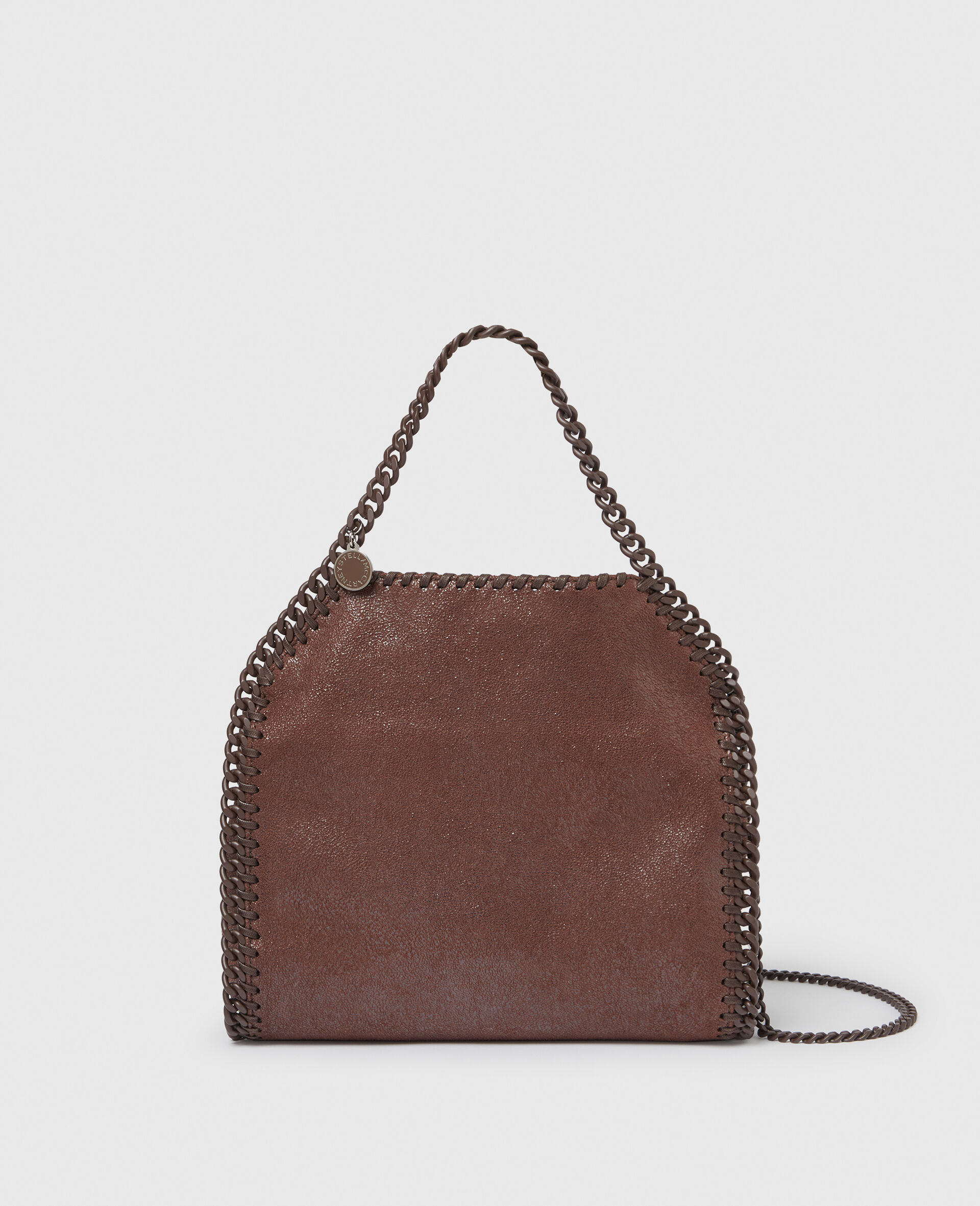 Falabella Mini Enamel Tote Bag-Brown-large image number 0