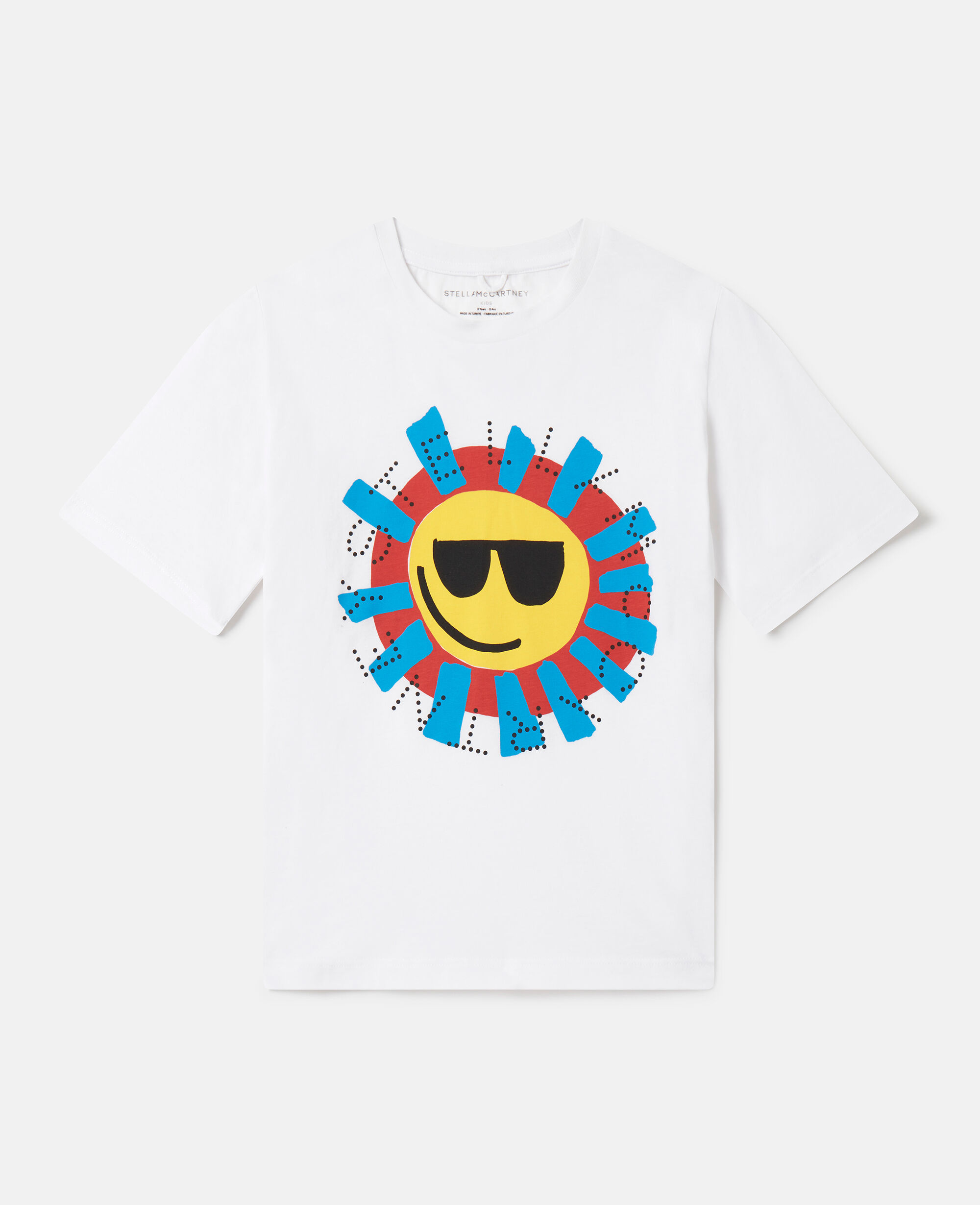 Stella McCartney Kids smiley-print cotton T-shirt - White