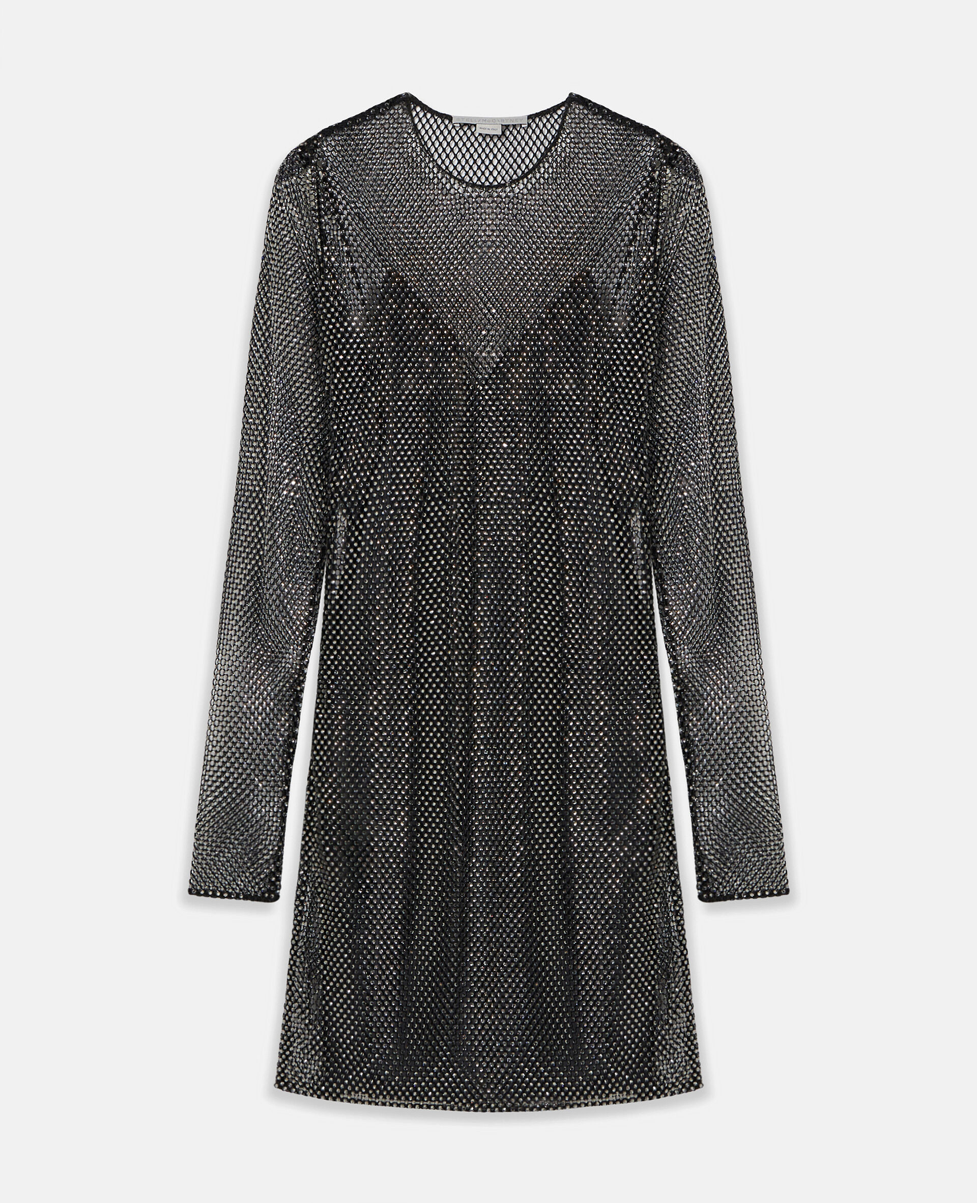 Guipere Lace Slip Dress-Black-medium
