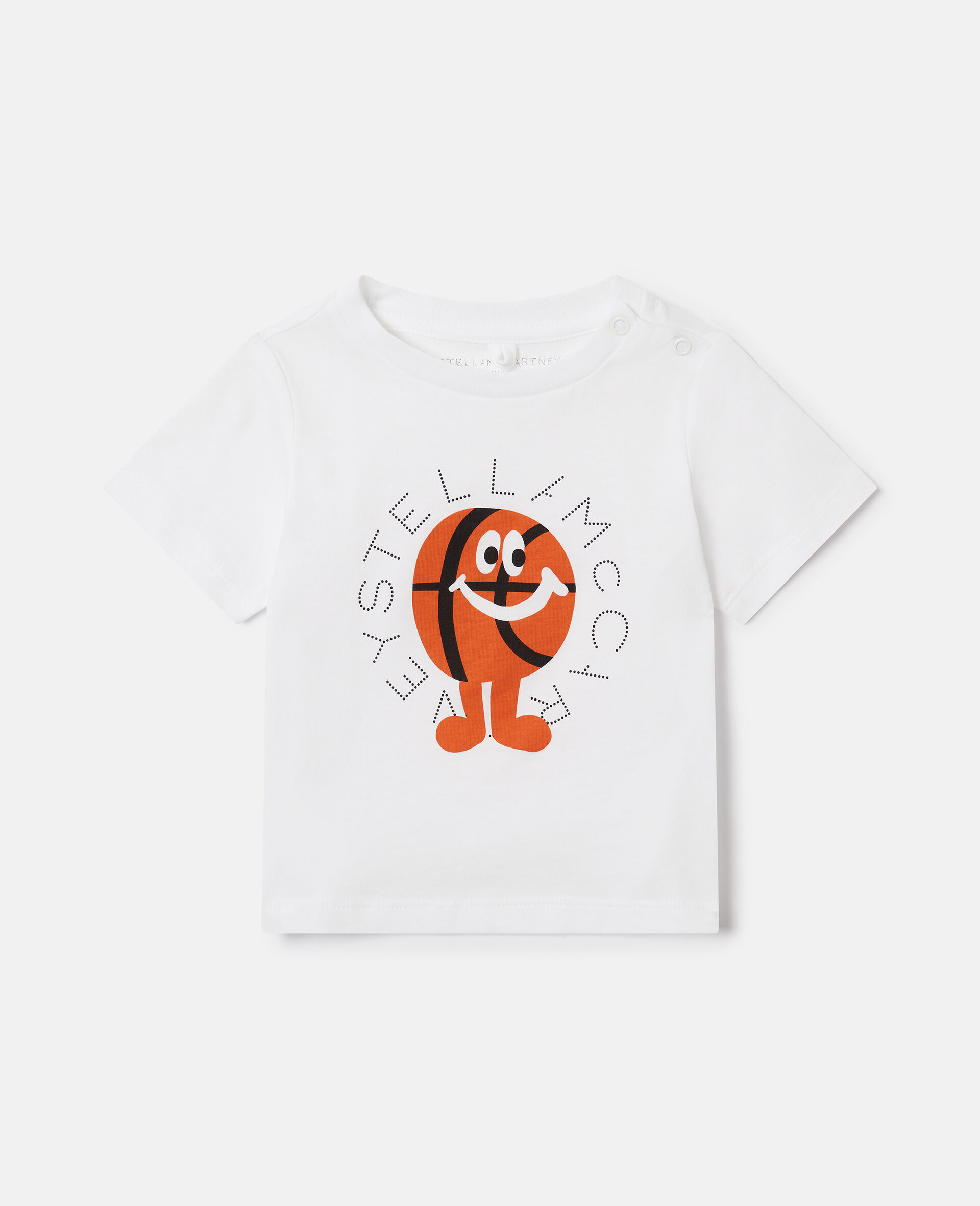 Basketball Character T-Shirt-White-medium