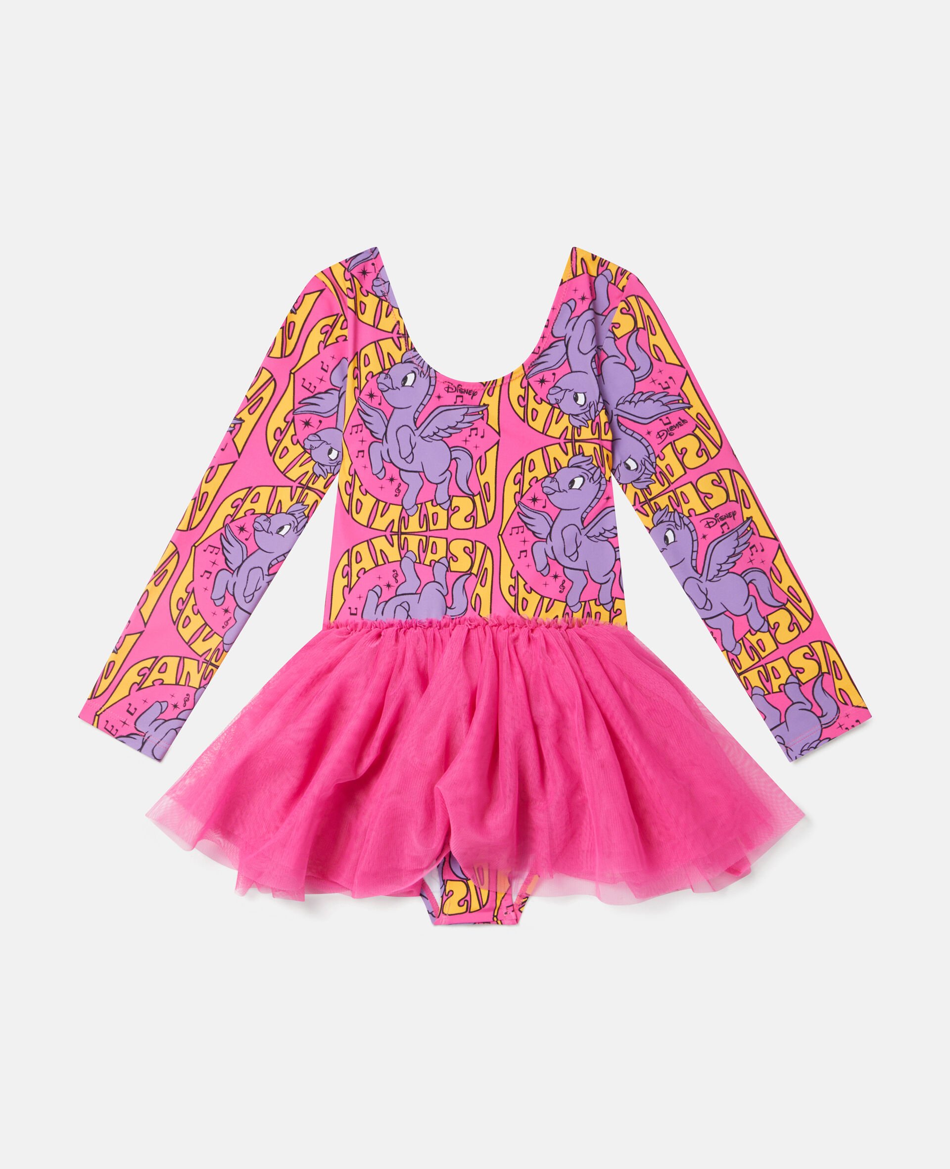 Fantasia Pegasus Print Tulle Bodysuit-Pink-large