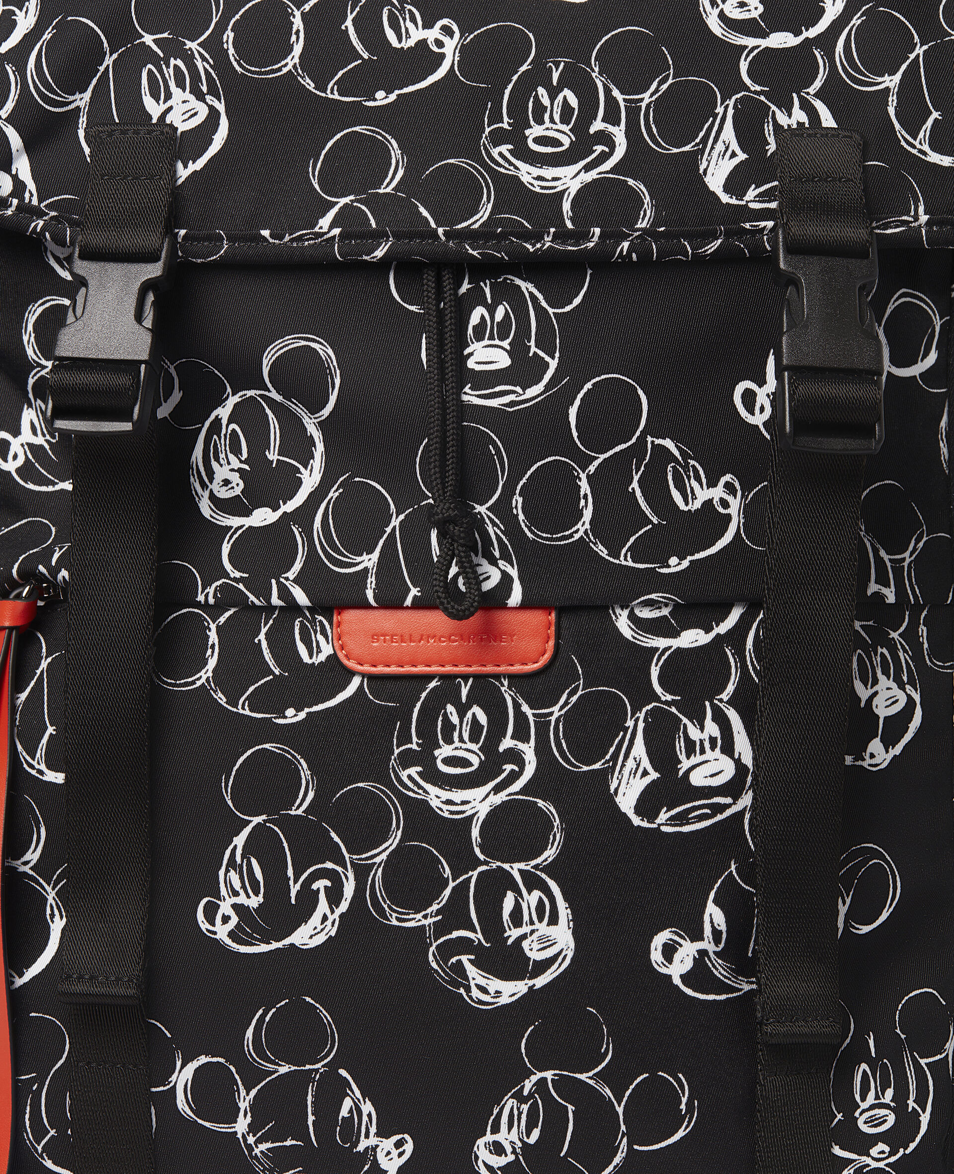 Fantasia Mickey Print Logo Backpack-Black-large image number 3