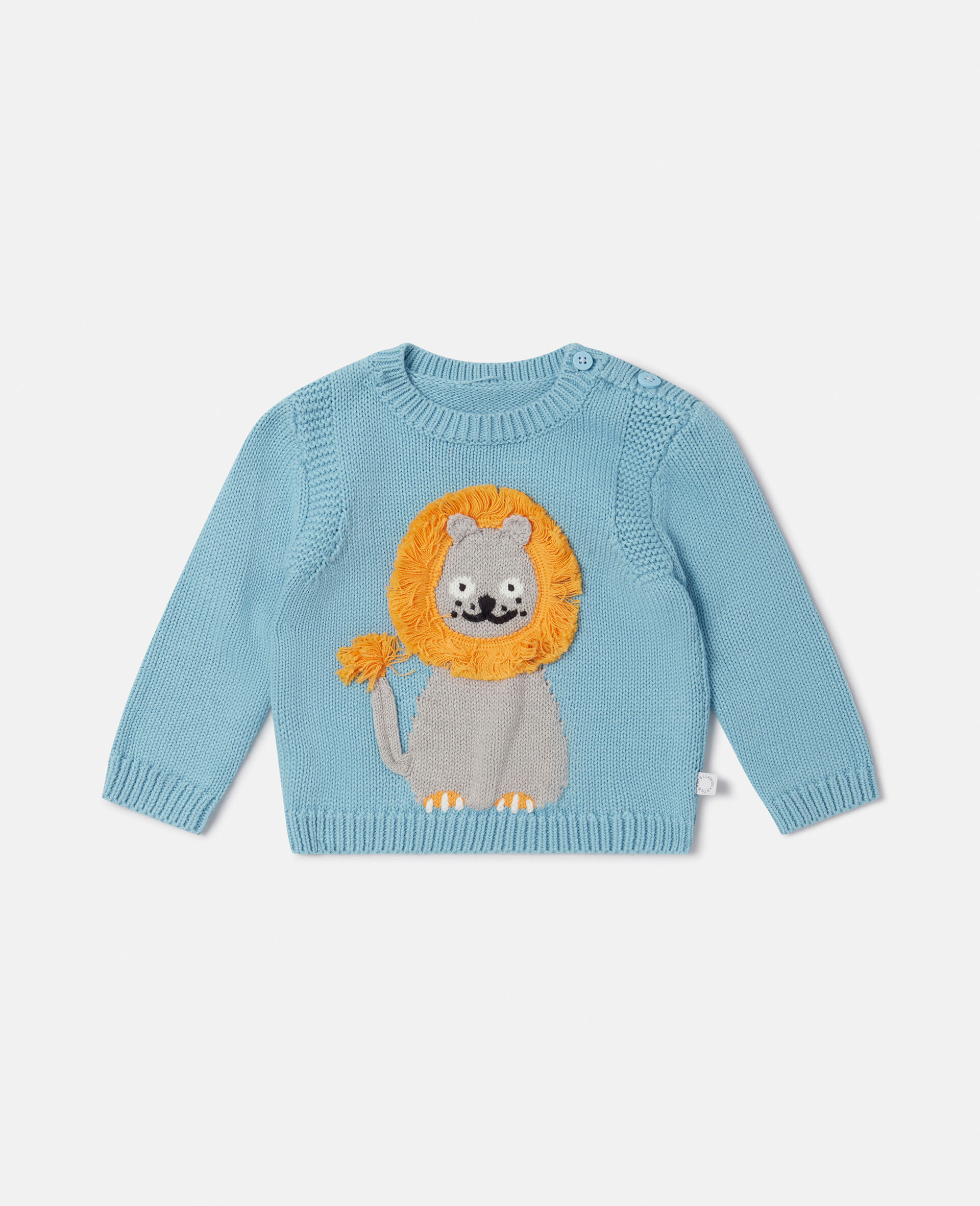Lion Intarsia Knit Jumper-Multicolour-large image number 0
