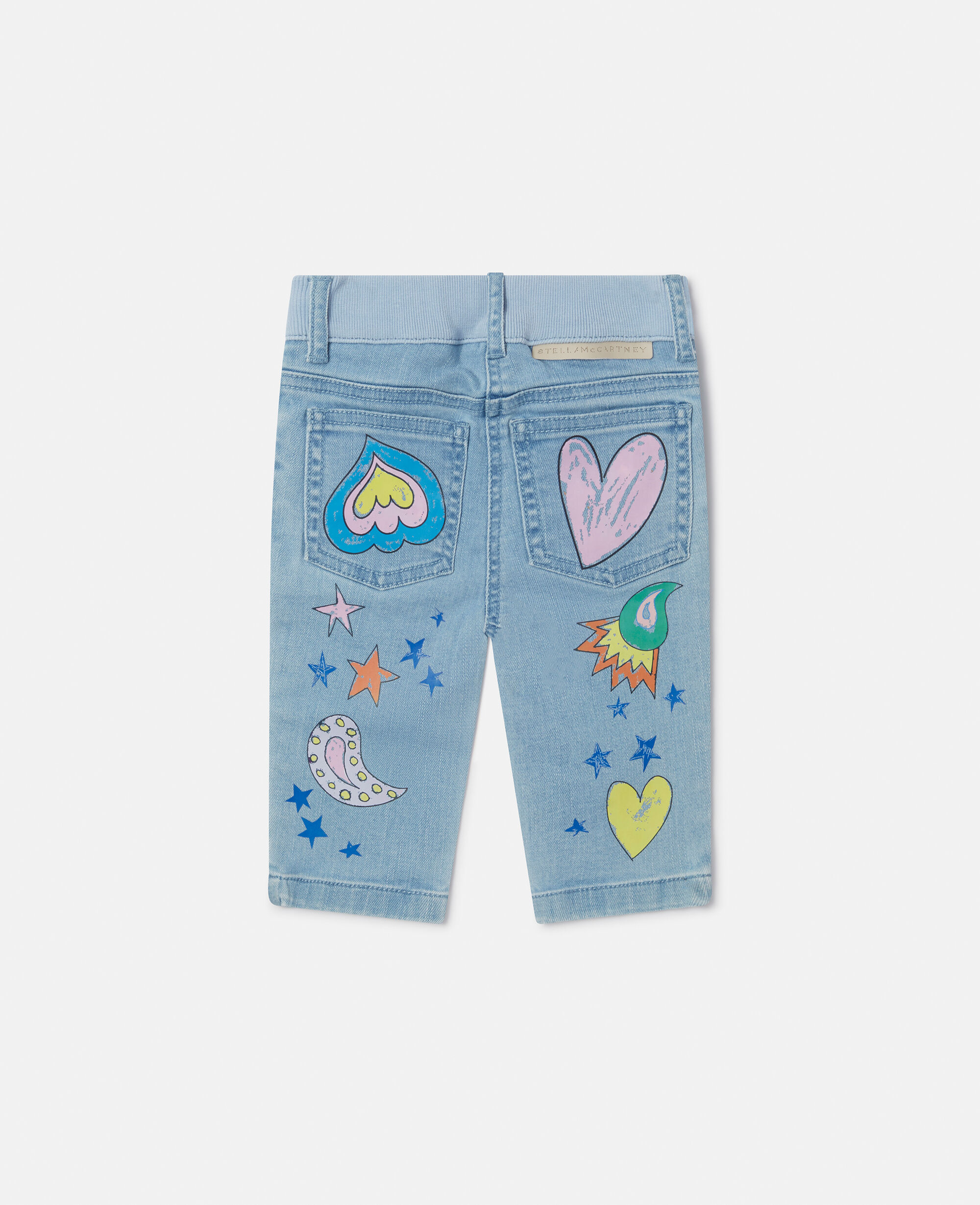 Kids ブルー ドゥードルプリント スリムフィットジーンズ | Stella McCartney JP