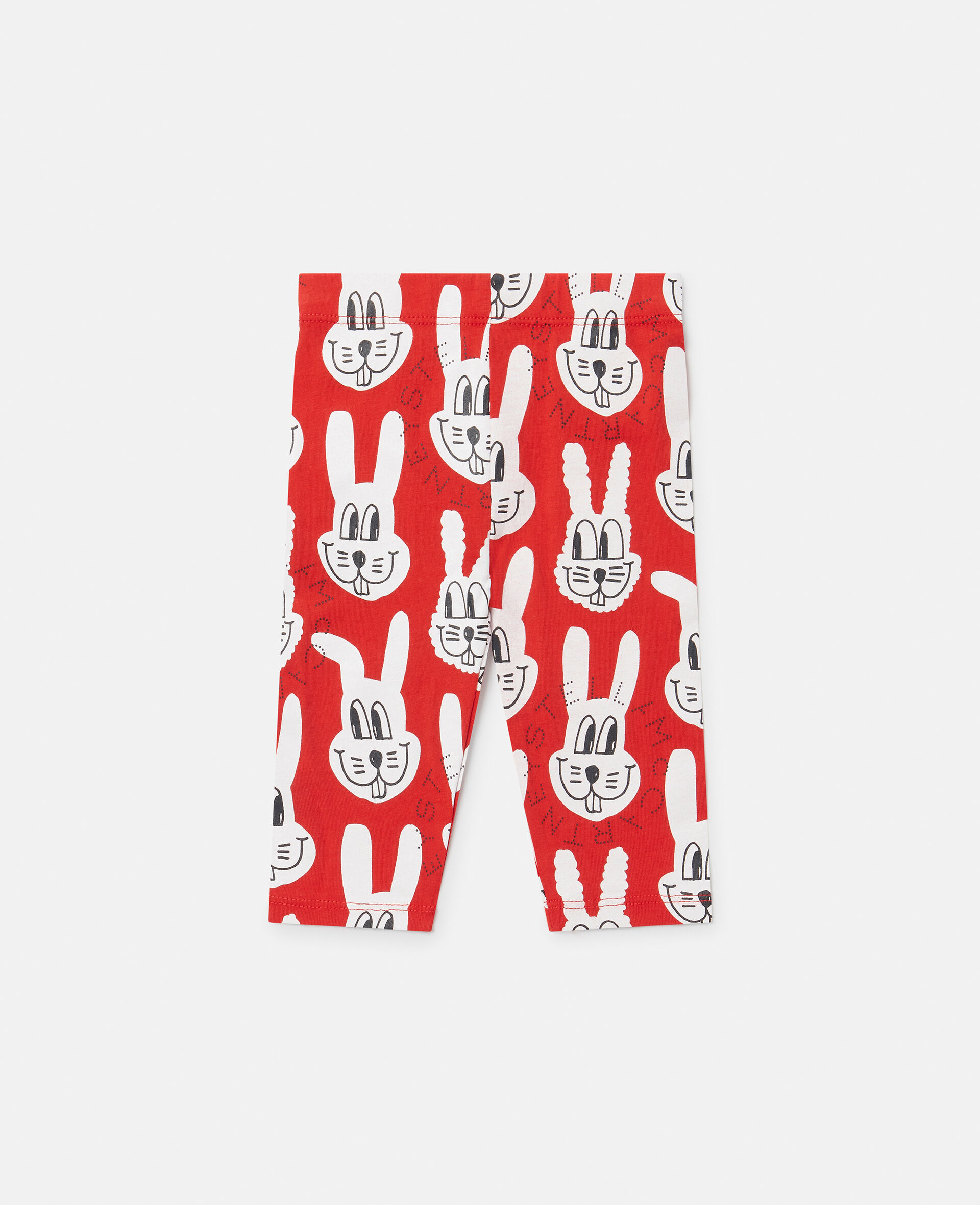 Rabbit Print Leggings-Red-large image number 0