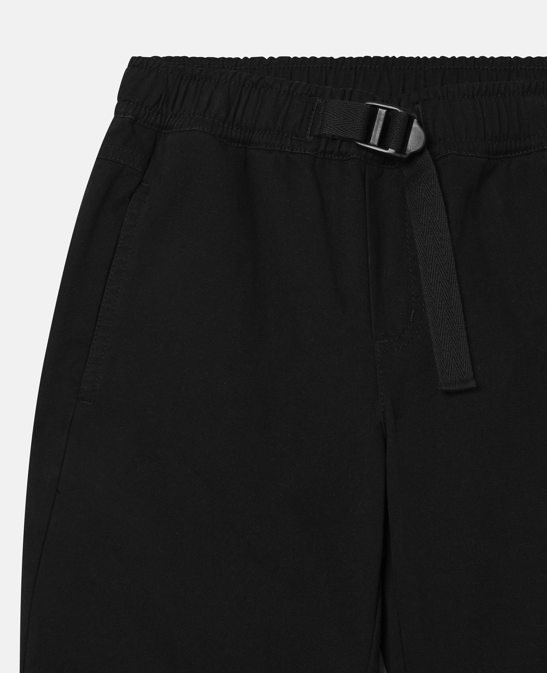 Cargo Cotton Twill Trousers-Black-large image number 1