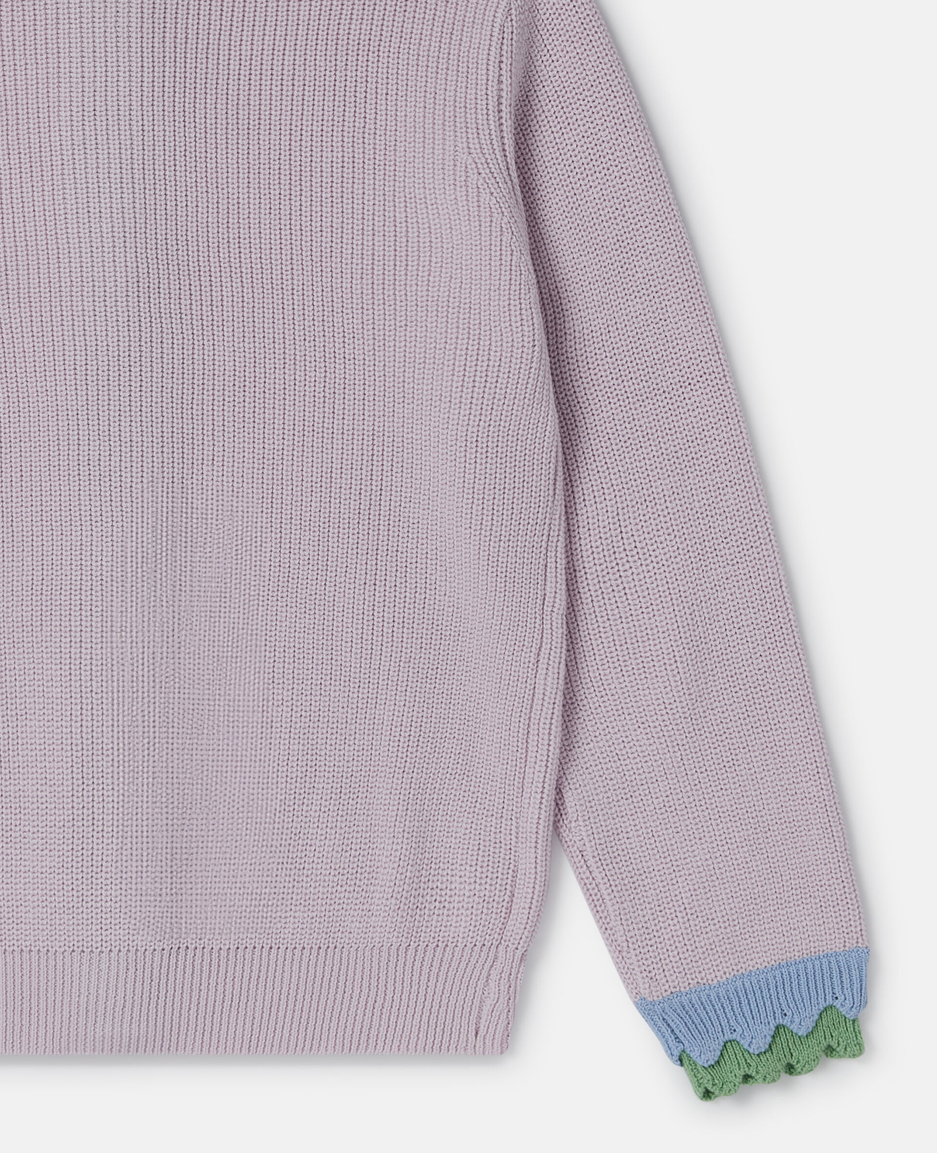 Scalloped Trim Cardigan-Purple-large Scalloped Trim Cardigan-Purple-large image number 3