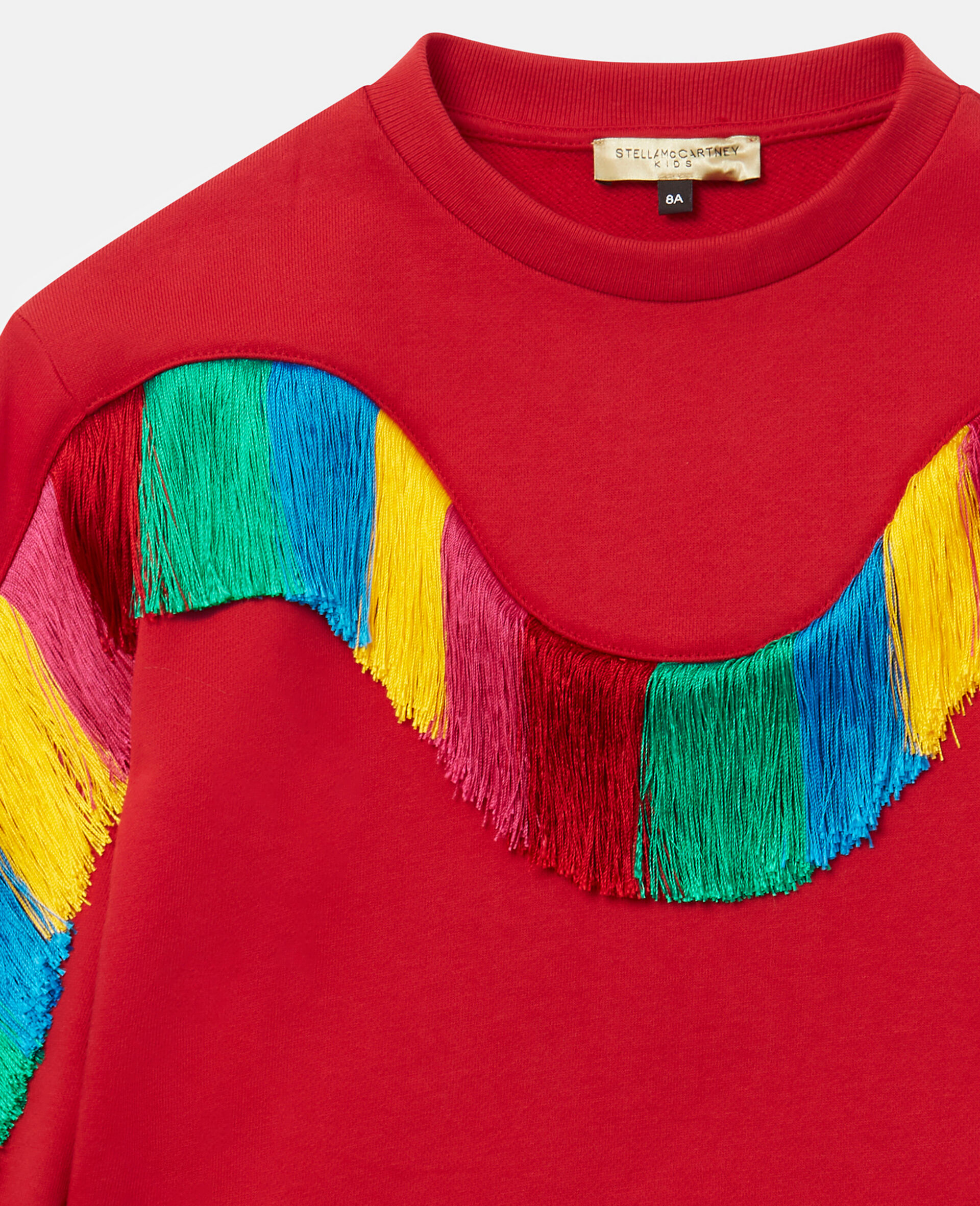 Rainbow Fringed Sweatshirt-Red-large image number 1