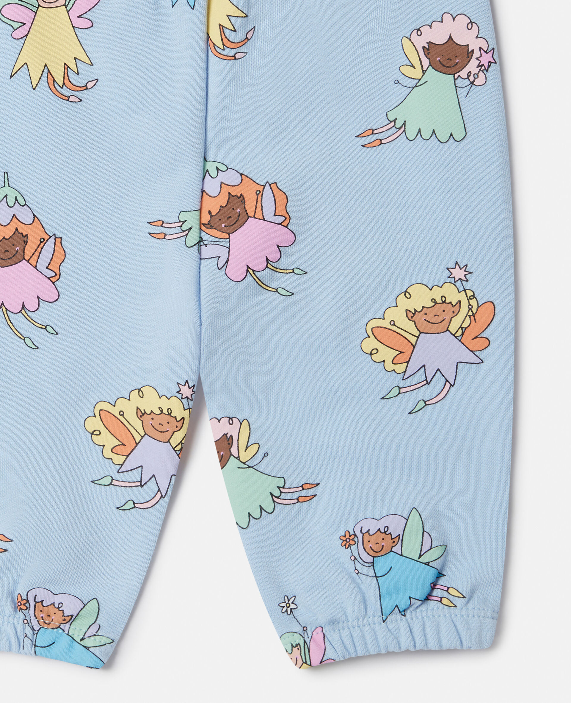 Fairies Print Drawstring Sweatpants-Blue-large Fairies Print Drawstring Sweatpants-Blue-large image number 3