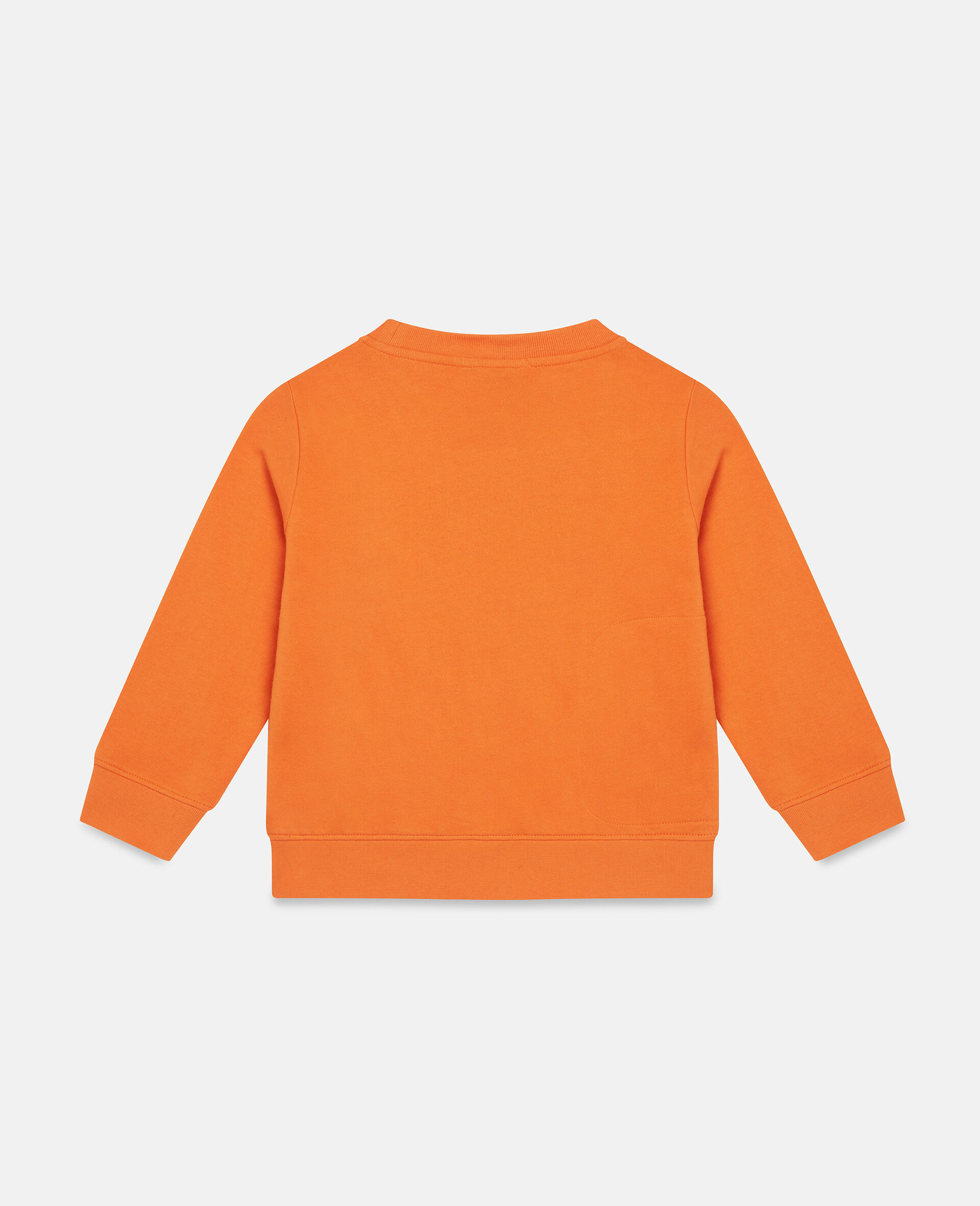 Halloween Pumpkin Print Cotton Fleece Sweatshirt-Orange-large image number 1