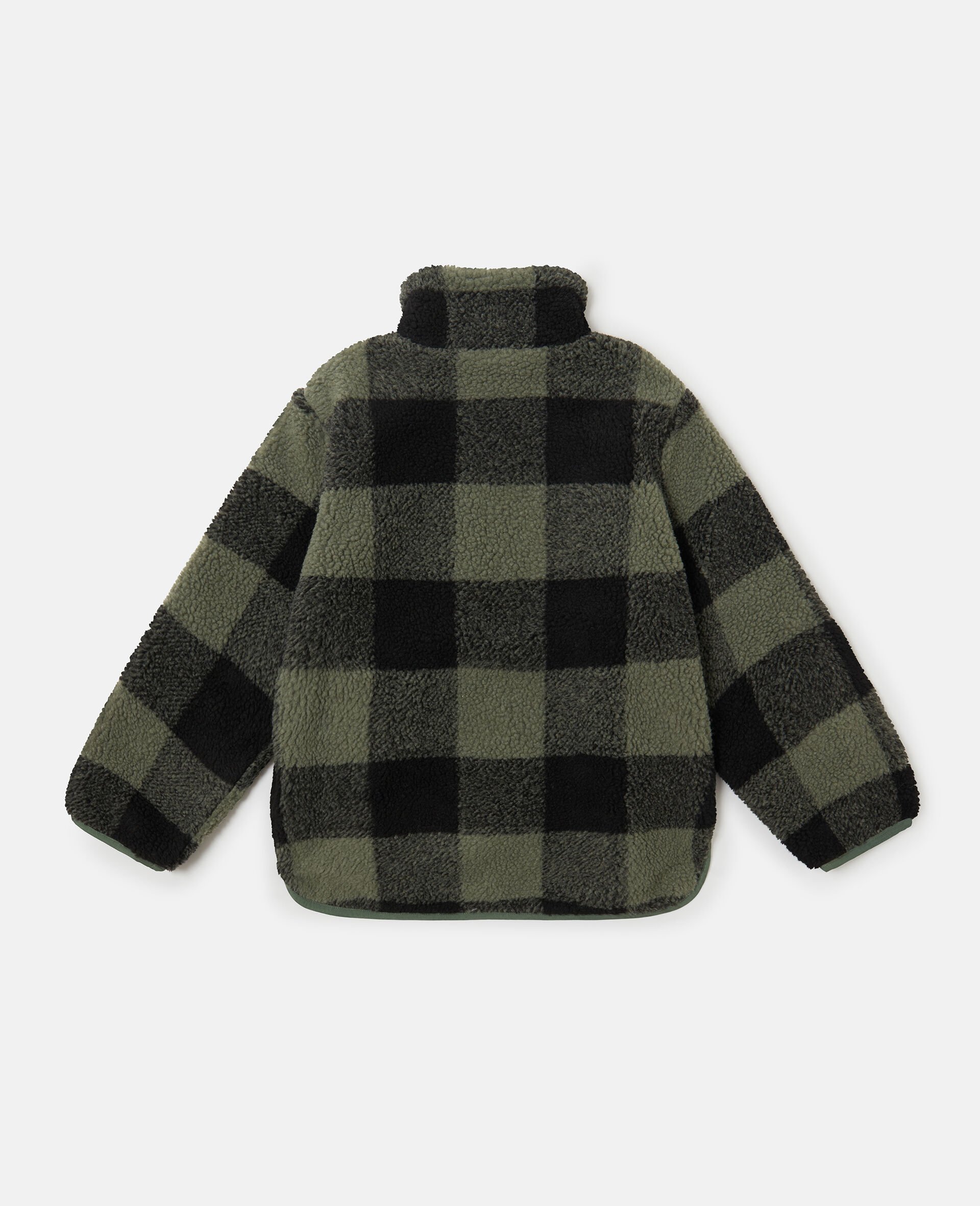 Check Print Fleece-Green-large image number 2