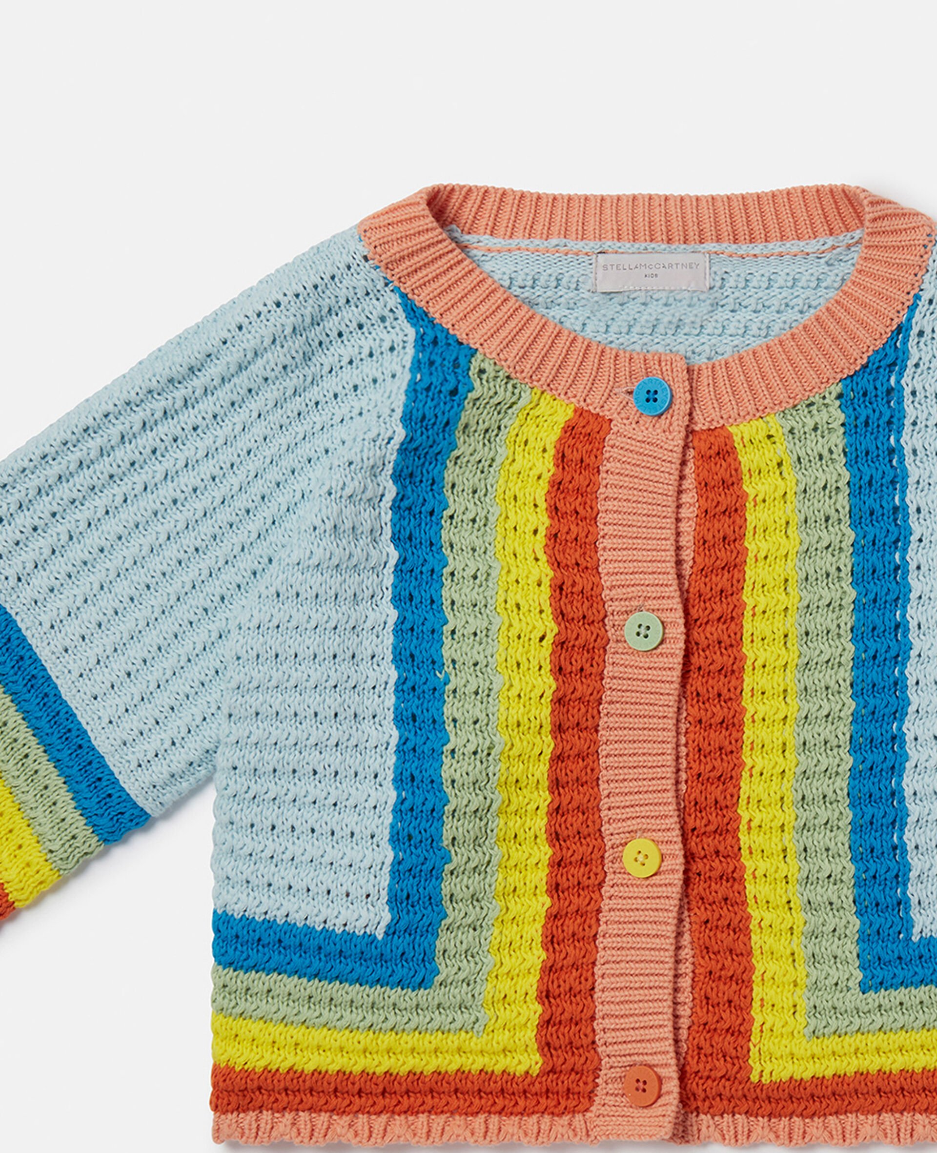 Rainbow Patchwork Cardigan-Multicolour-large Rainbow Patchwork Cardigan-Multicolour-large image number 1