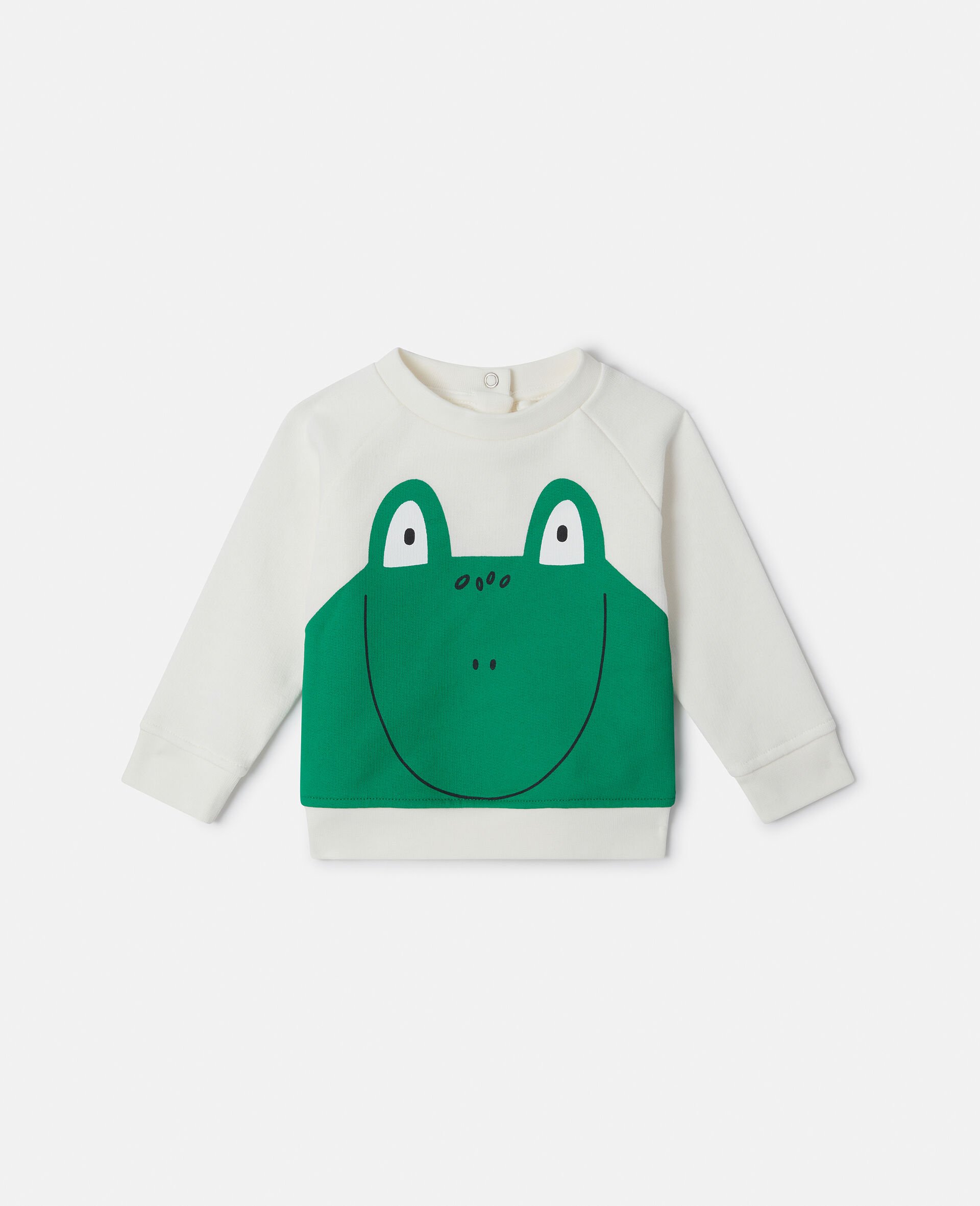 Frog Graphic Long Sleeve T-Shirt-Cream-large image number 0