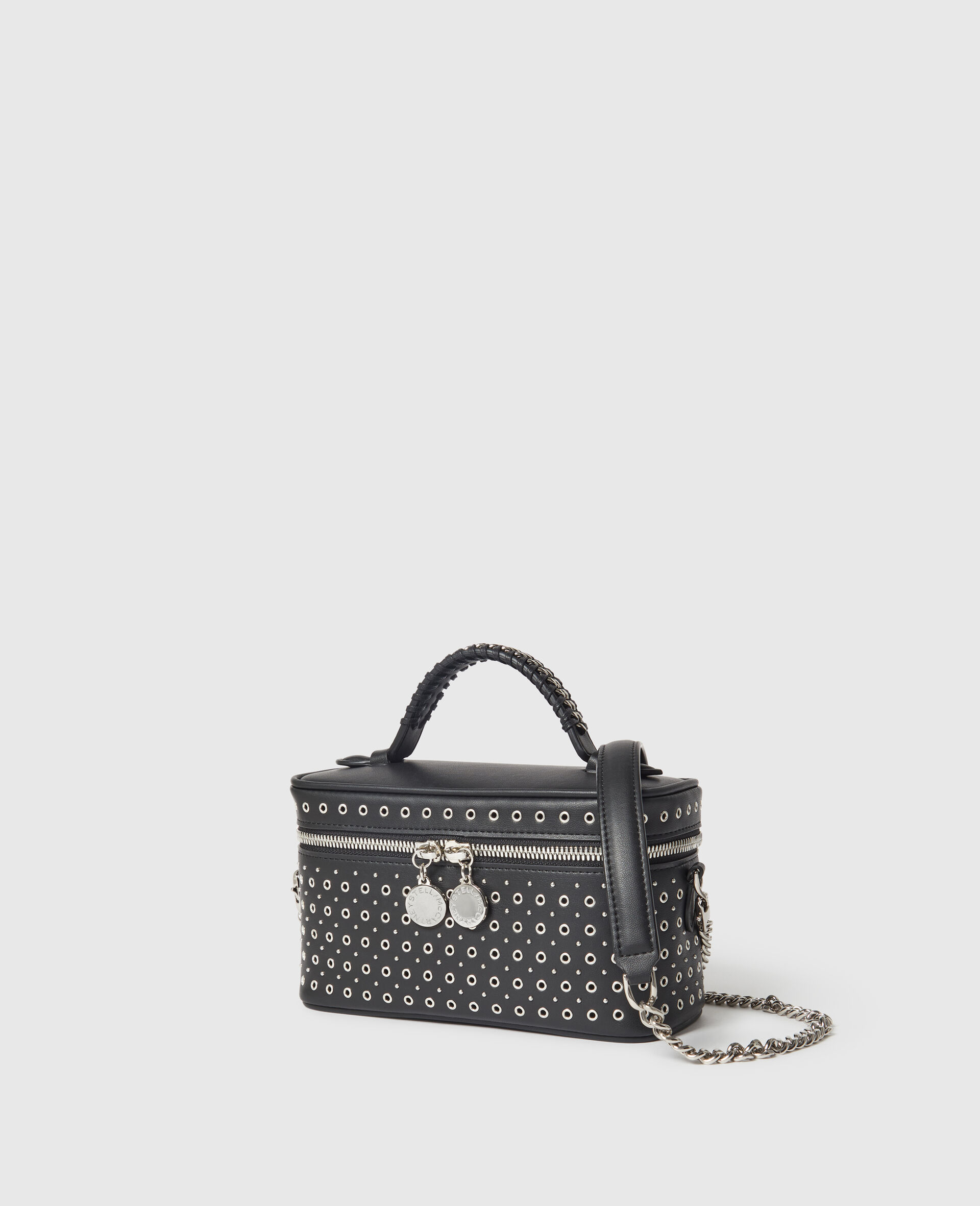 Falabella Eyelet-Stud Vanity Case-Black-medium Falabella Eyelet-Stud Vanity Case-Black-medium