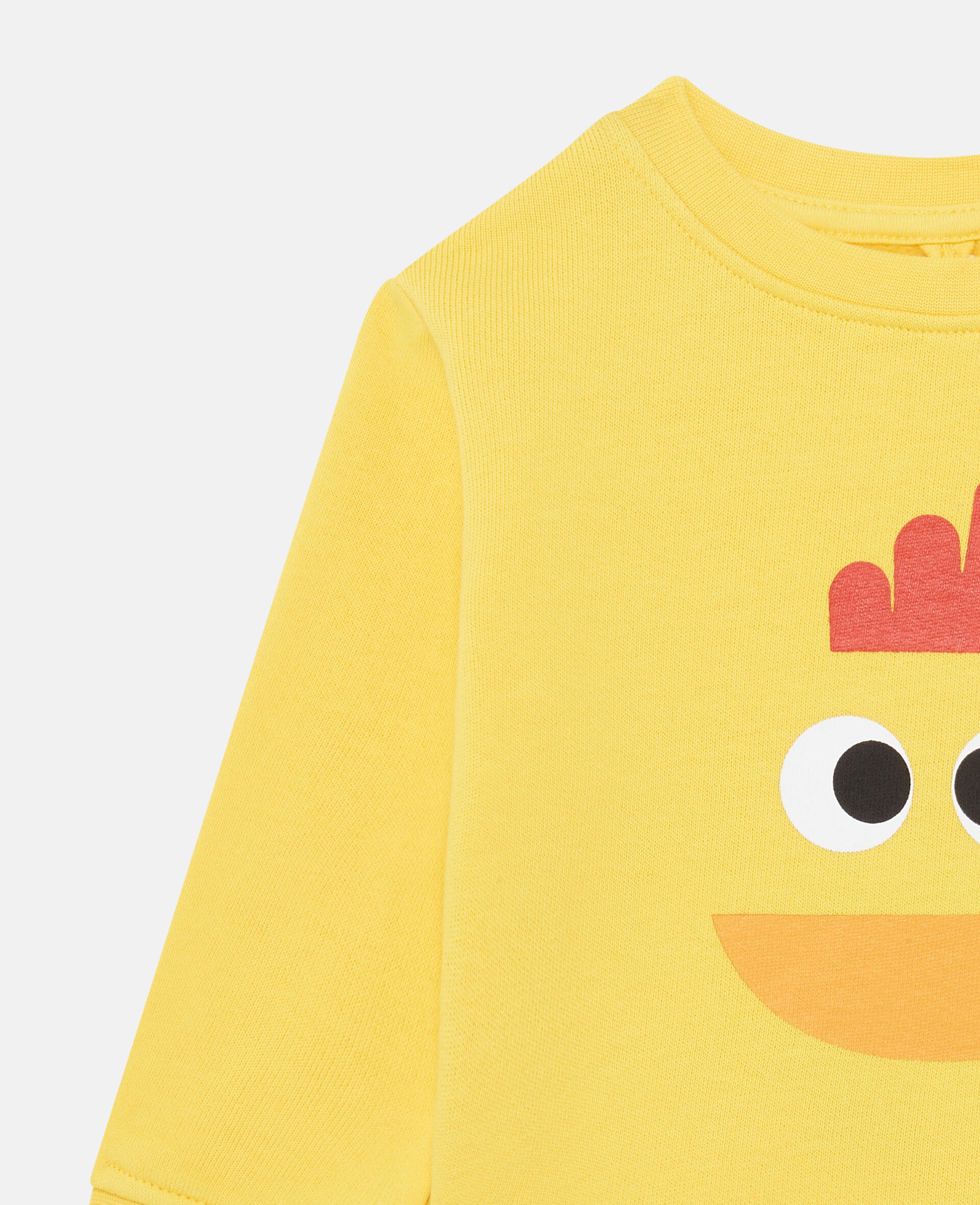 Chicken Print Sweatshirt -Yellow-large Chicken Print Sweatshirt -Yellow-large image number 1