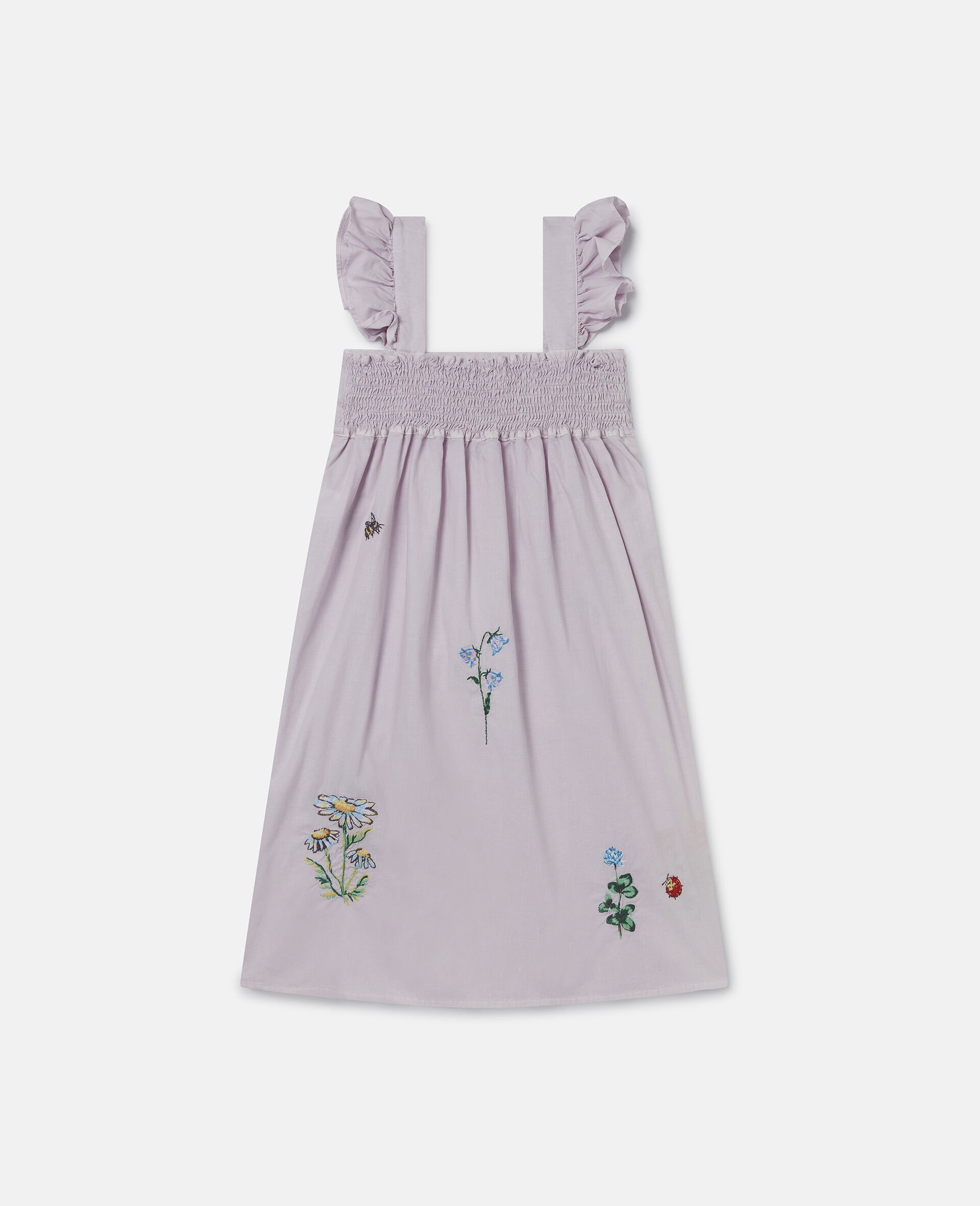 Flower Embroidered Sleeveless Dress-Purple-large image number 2