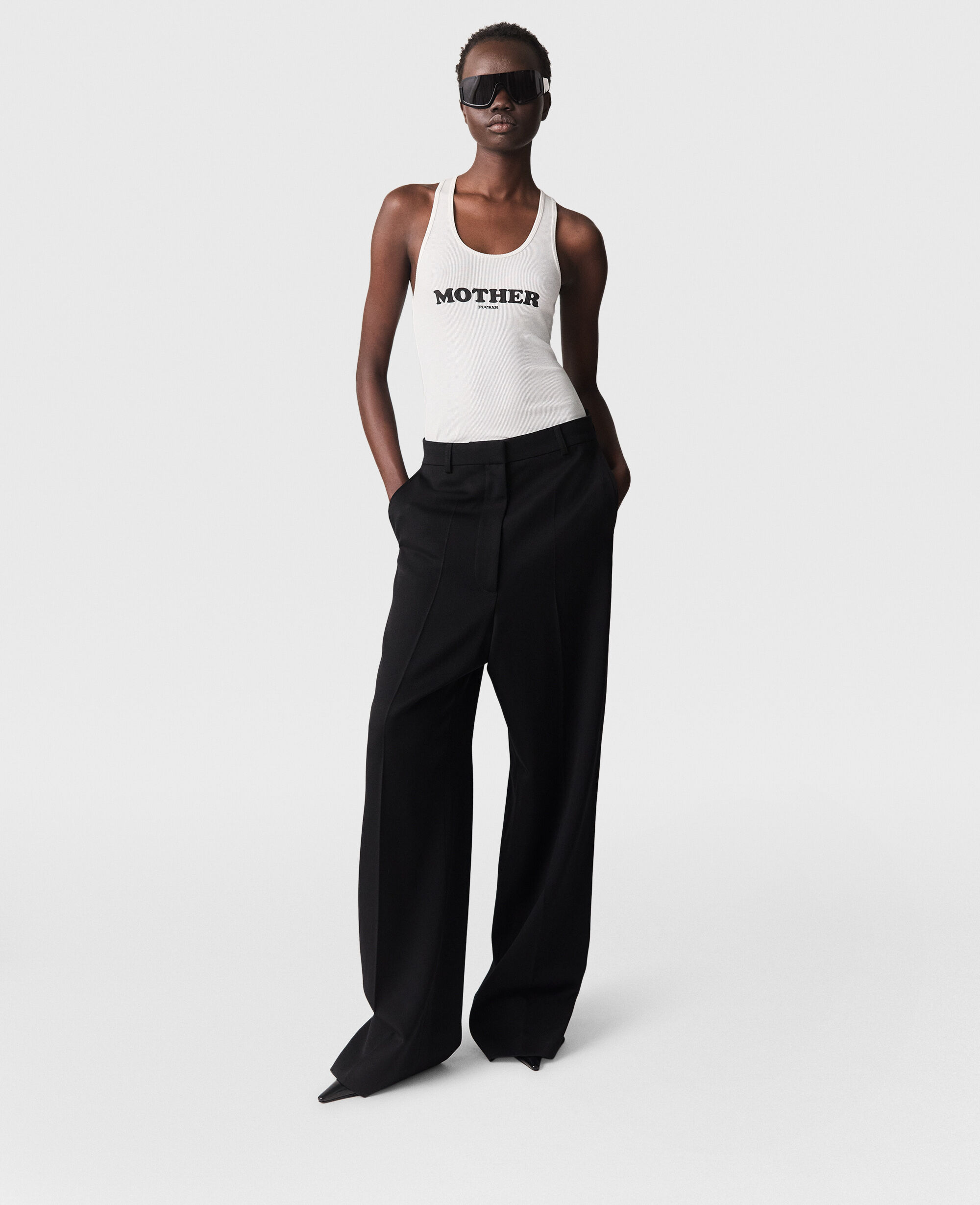 Women White Mother Fucker Tank Top | Stella McCartney ES Women White Mother Fucker Tank Top | Stella McCartney ES