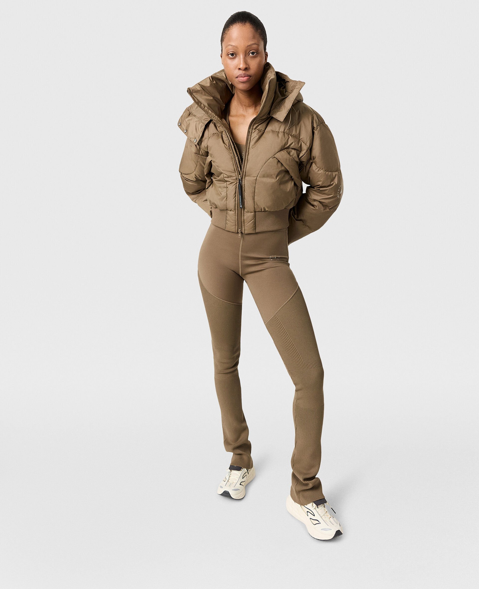 TrueNature Cropped Padded Jacket-Brown-large image number 6