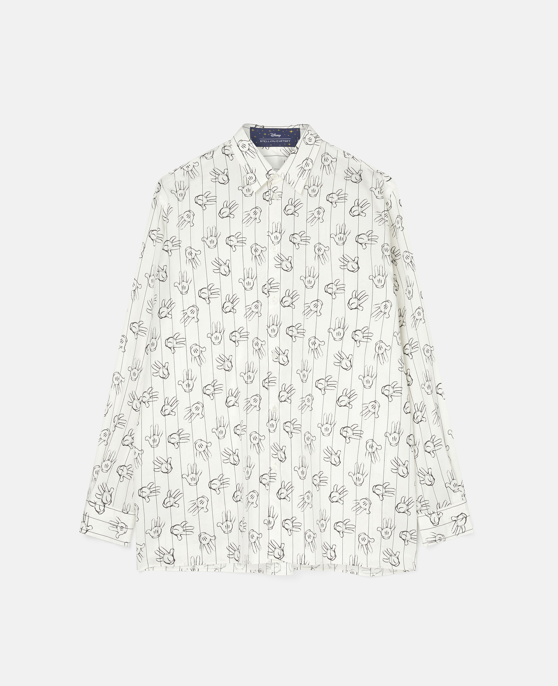 Fantasia Mickey Hands Print Shirt-White-large image number 0